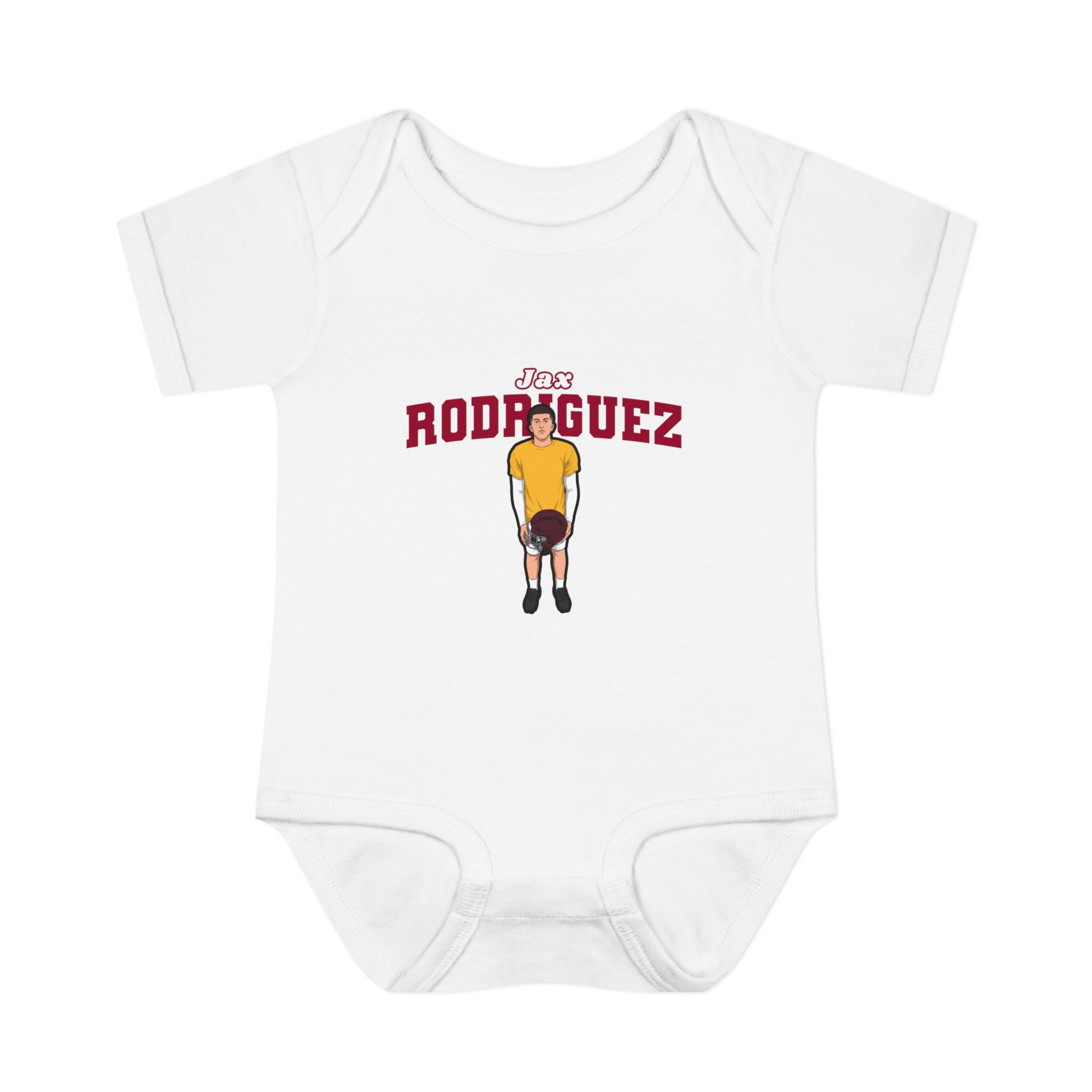 Baby Onesie — character_name_arch in White
