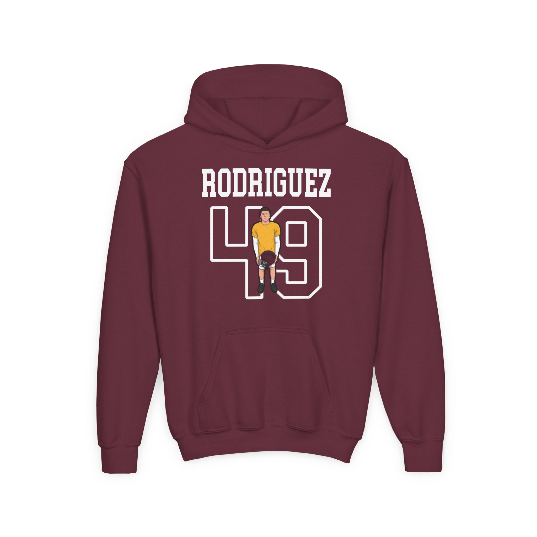 Youth Hoodie — character_shirsey in Maroon