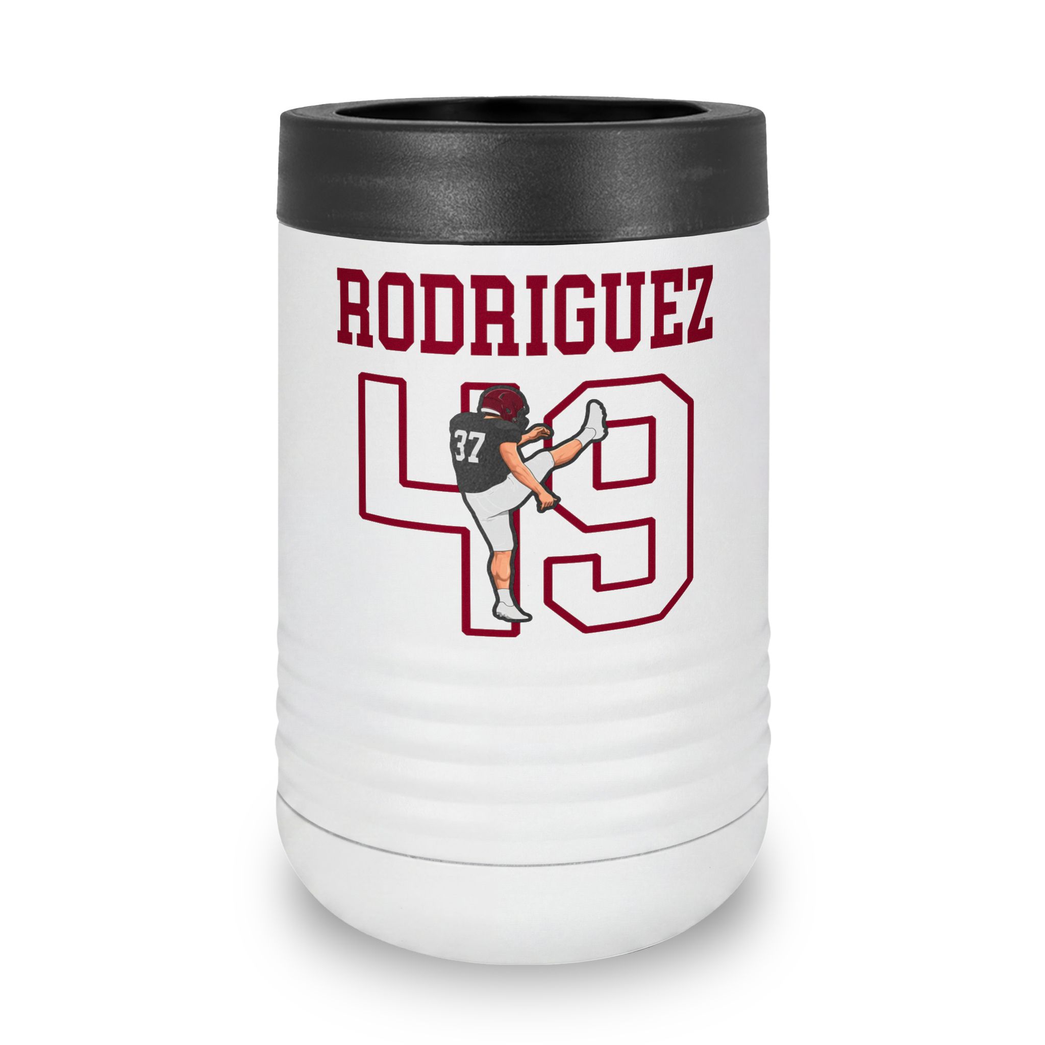 Stainless Can Cooler — character_shirsey in White