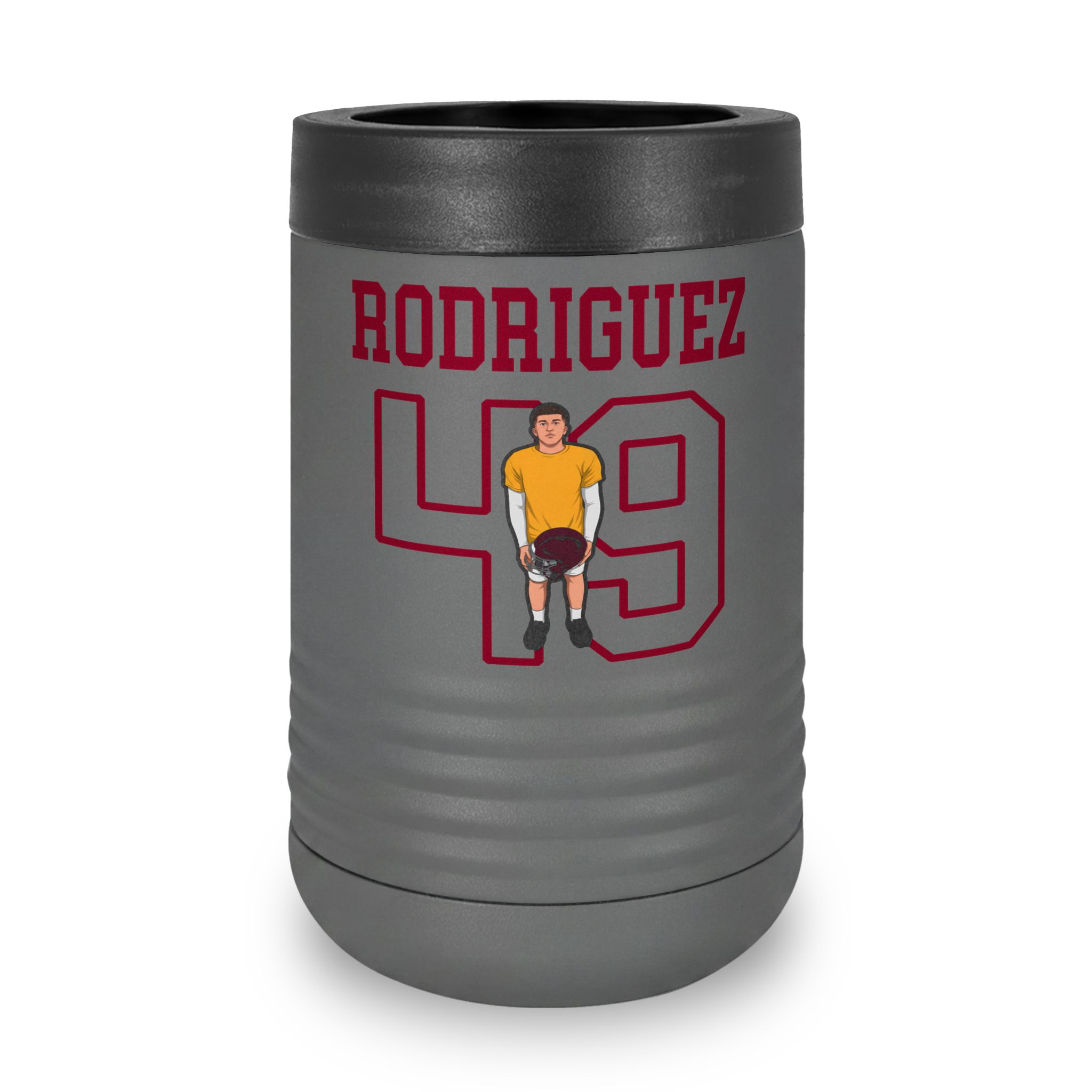 Stainless Can Cooler — character_shirsey in Grey
