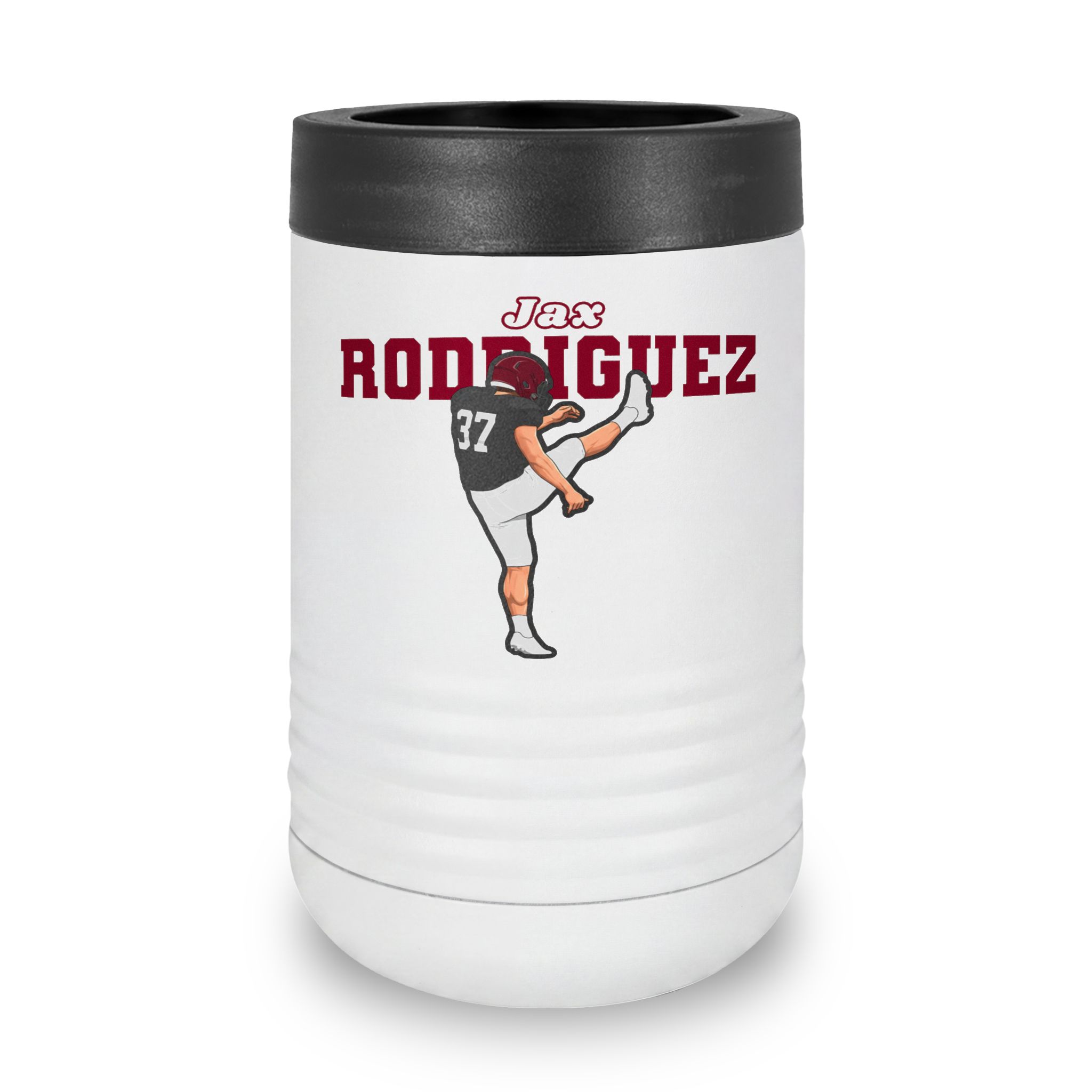 Stainless Can Cooler — character_name_arch in White