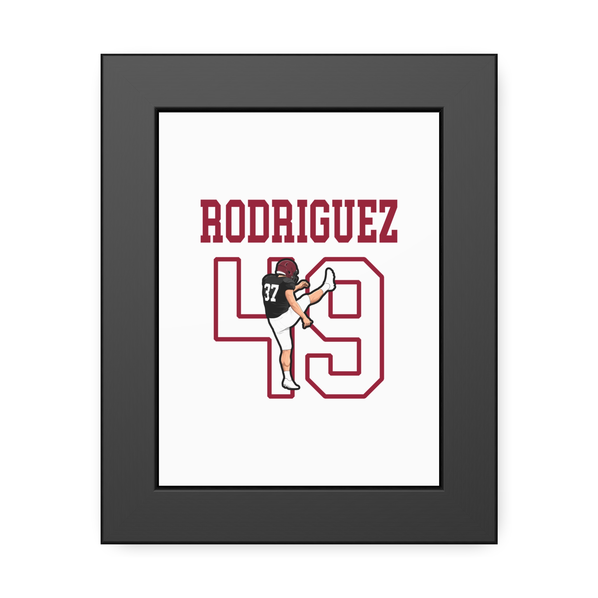Framed Poster — character_shirsey in Black