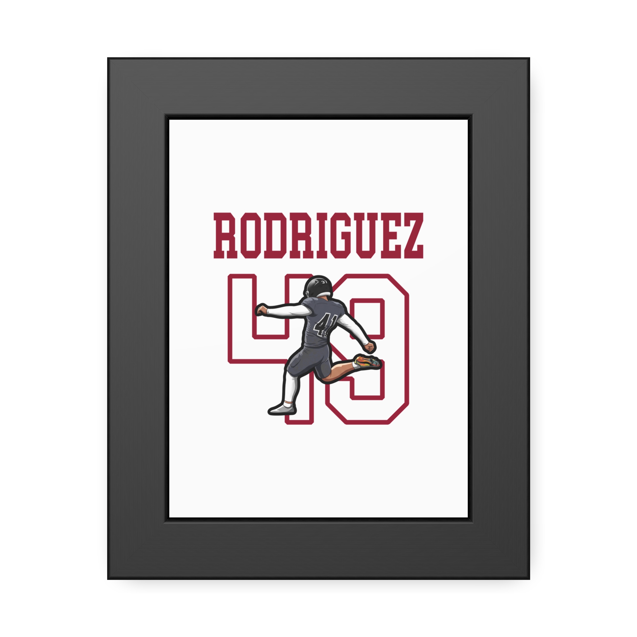 Framed Poster — character_shirsey in Black