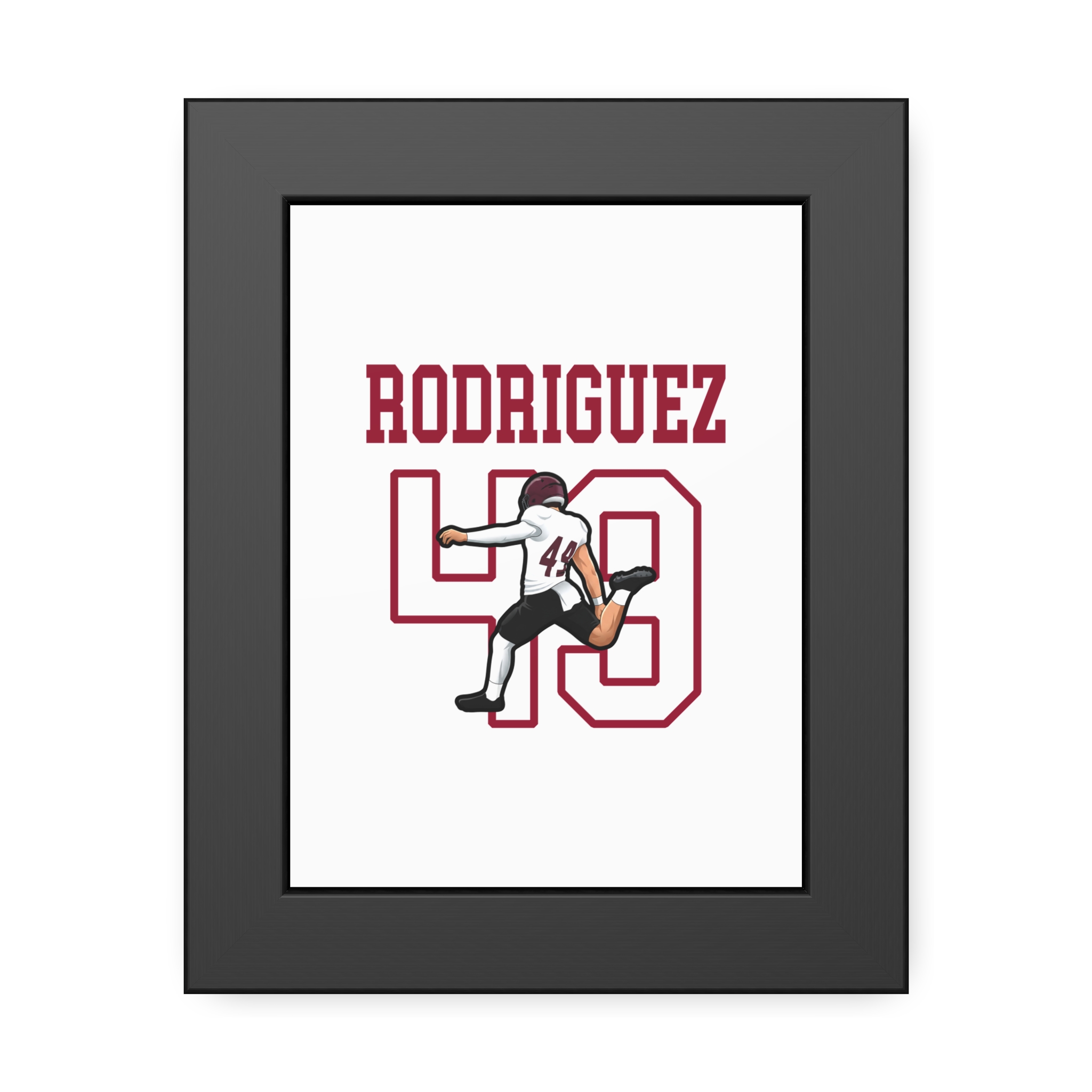 Framed Poster — character_shirsey in Black