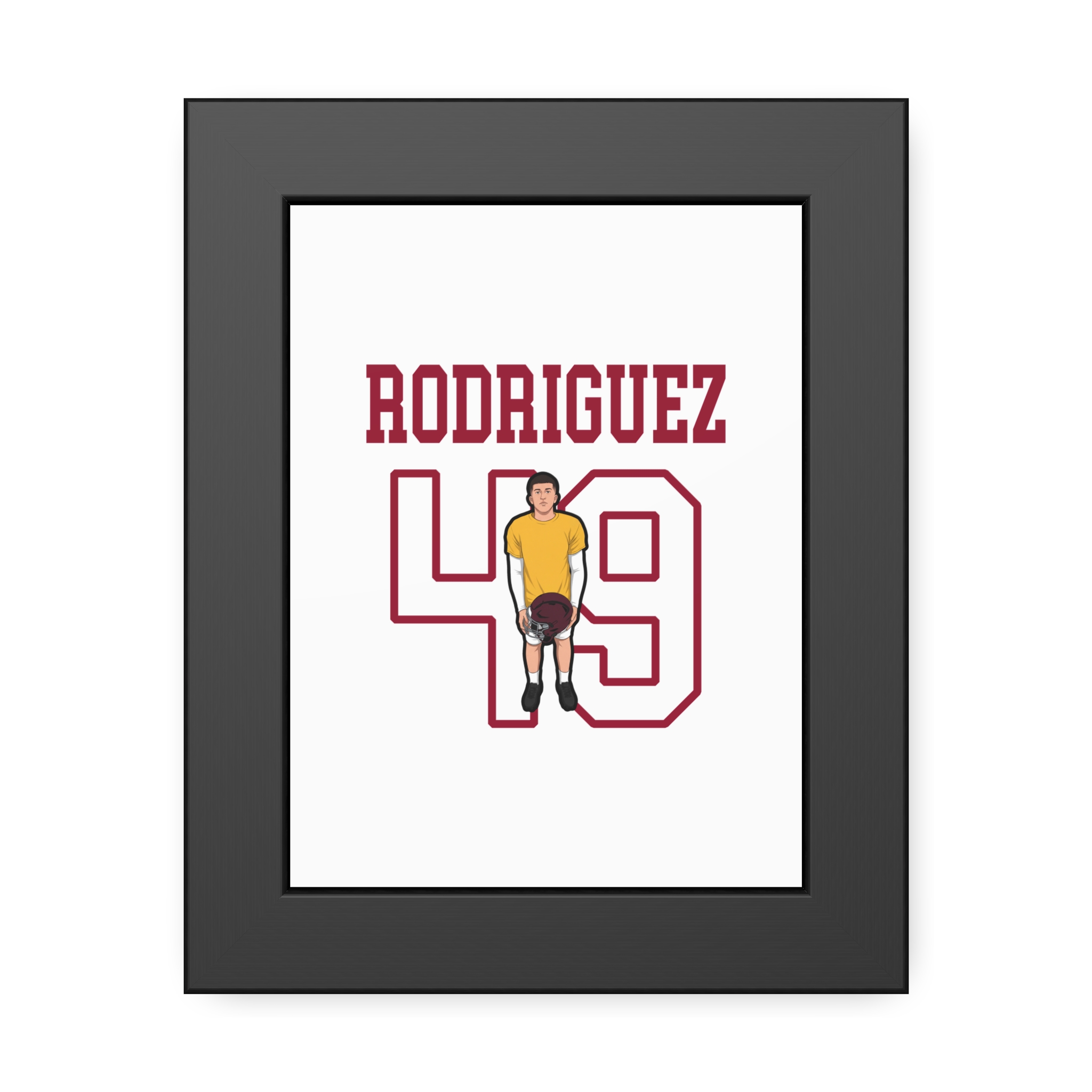 Framed Poster — character_shirsey in Black