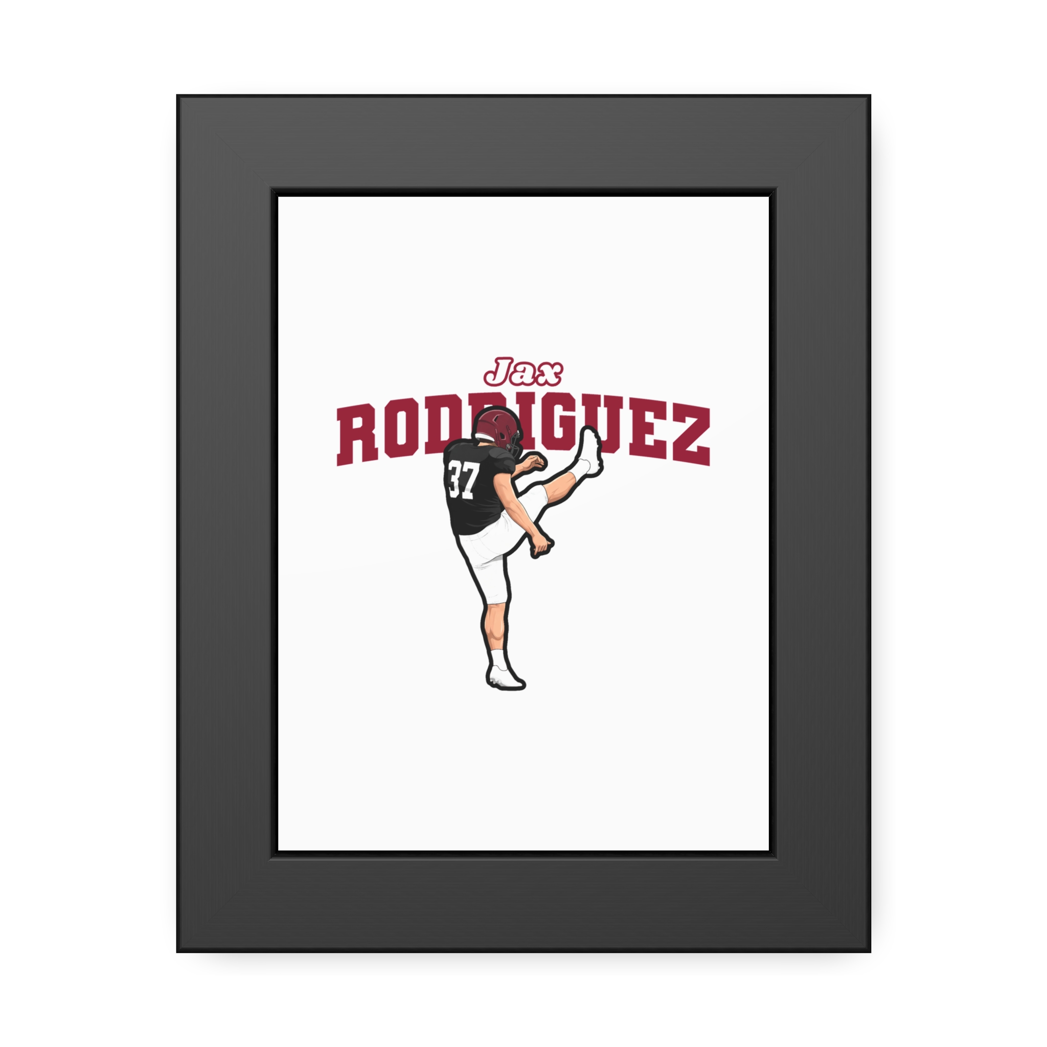 Framed Poster — character_name_arch in Black
