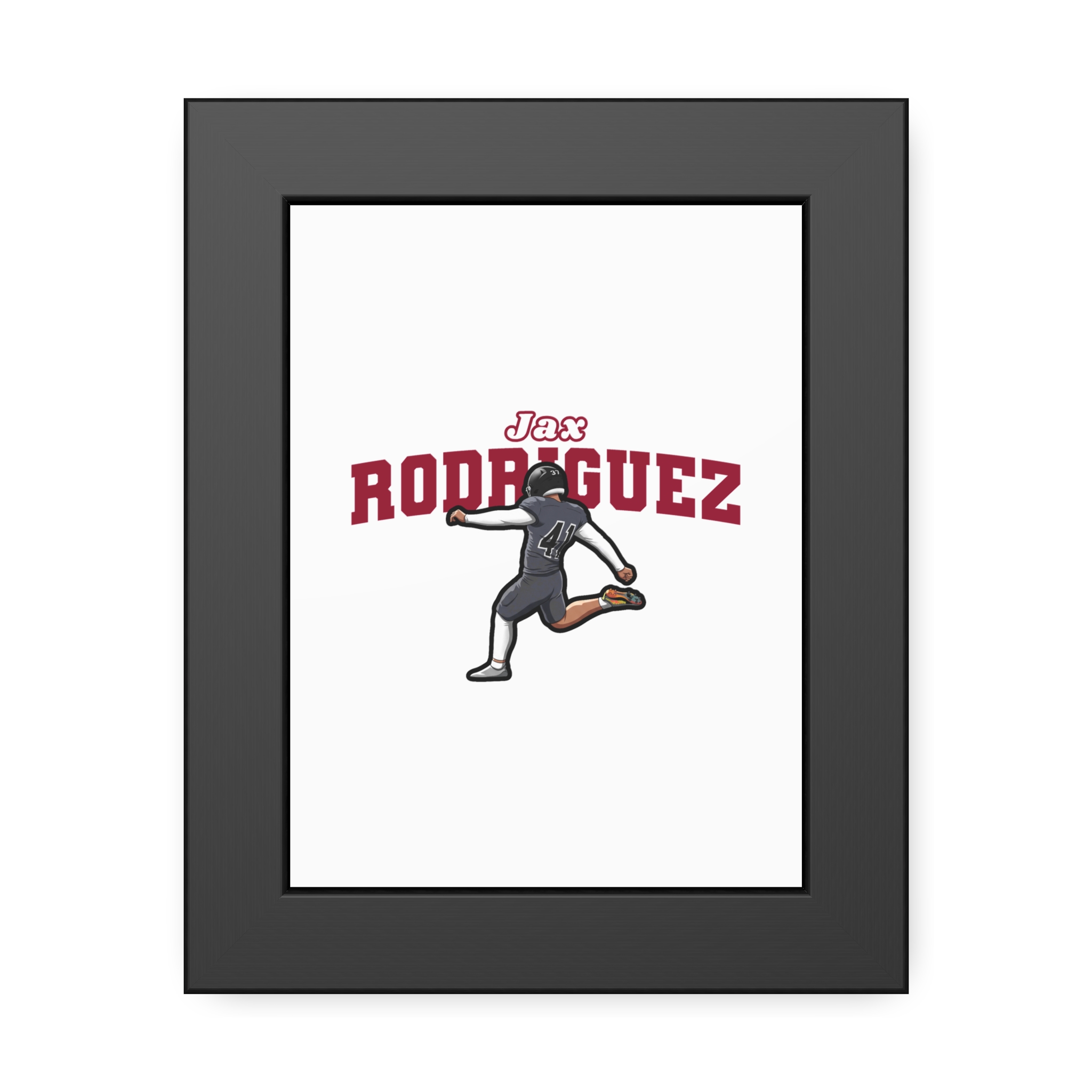 Framed Poster — character_name_arch in Black