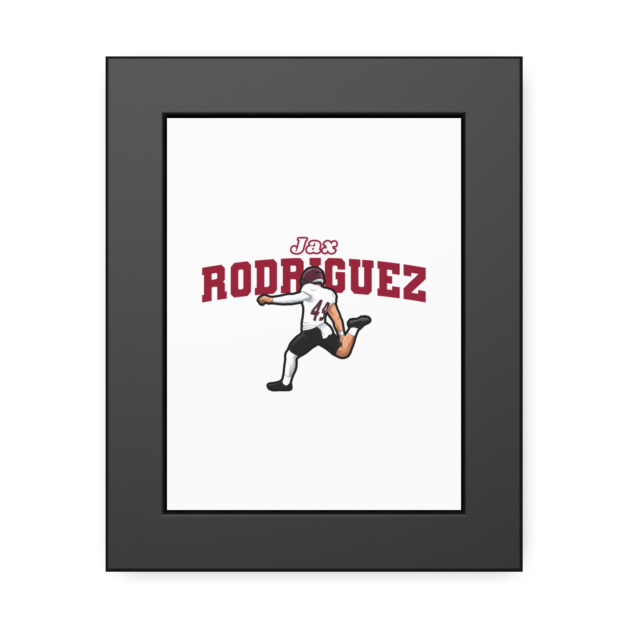Framed Poster — character_name_arch in Black