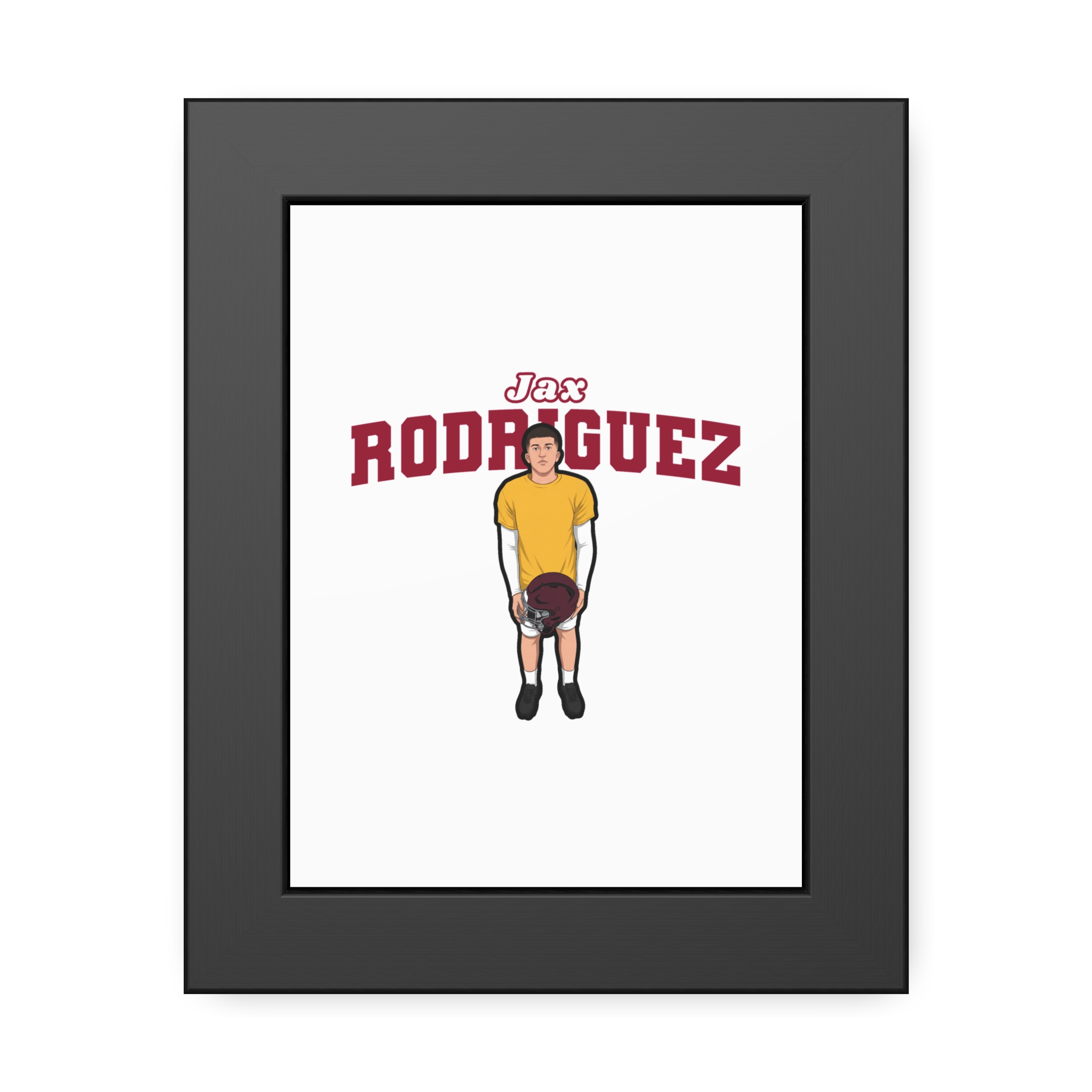 Framed Poster — character_name_arch in Black