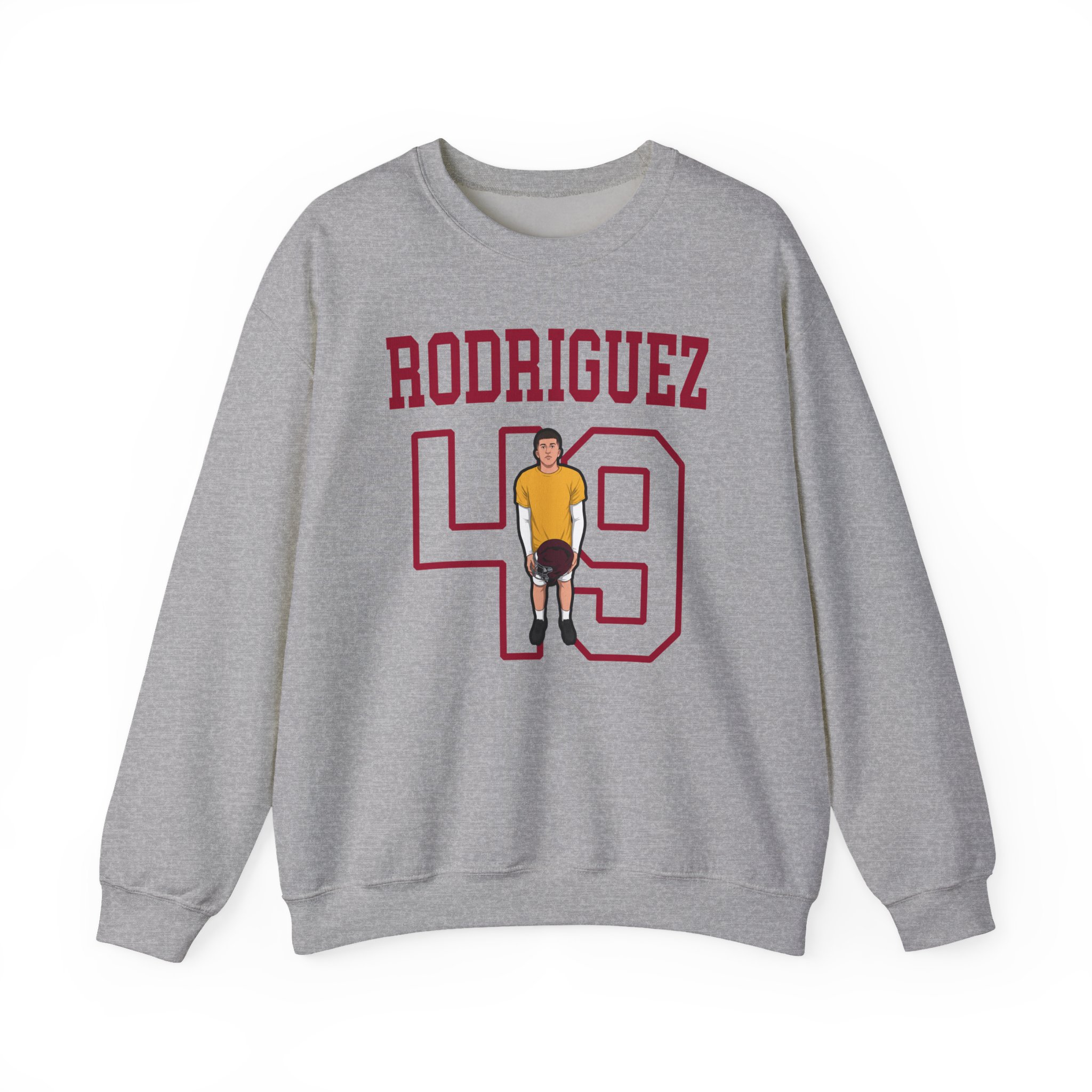 Crewneck Sweatshirt — character_shirsey in Grey