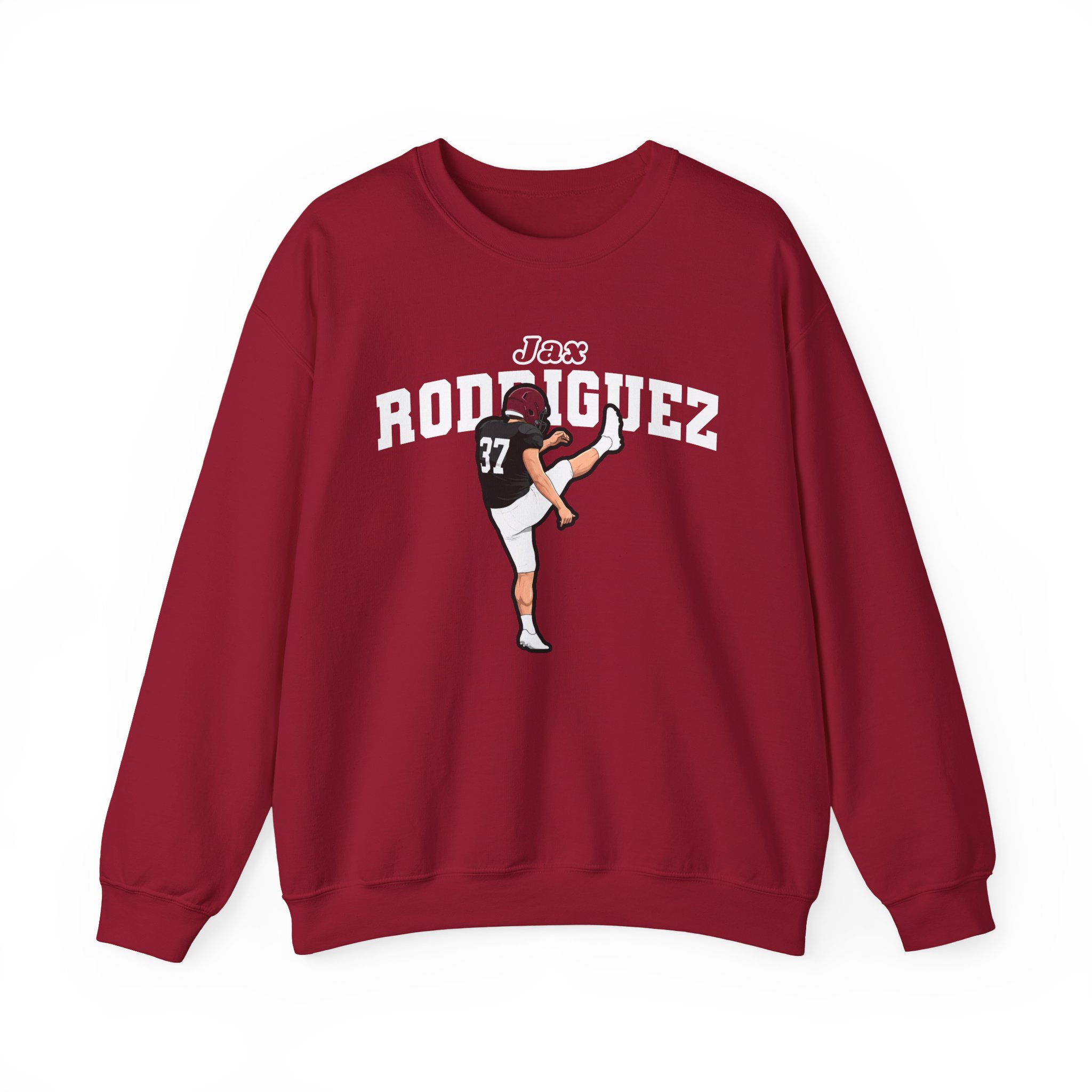 Crewneck Sweatshirt — character_name_arch in Cardinal