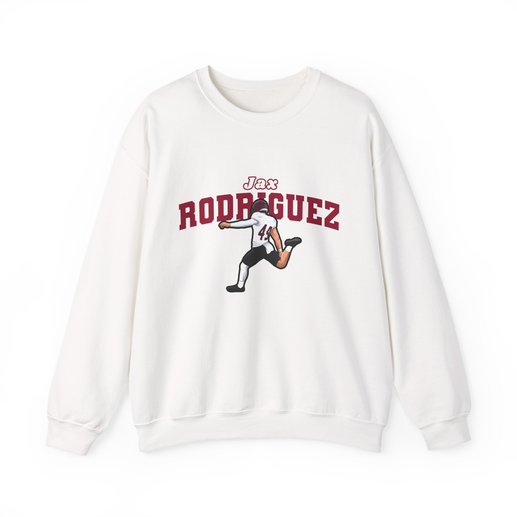 Crewneck Sweatshirt — character_name_arch in White