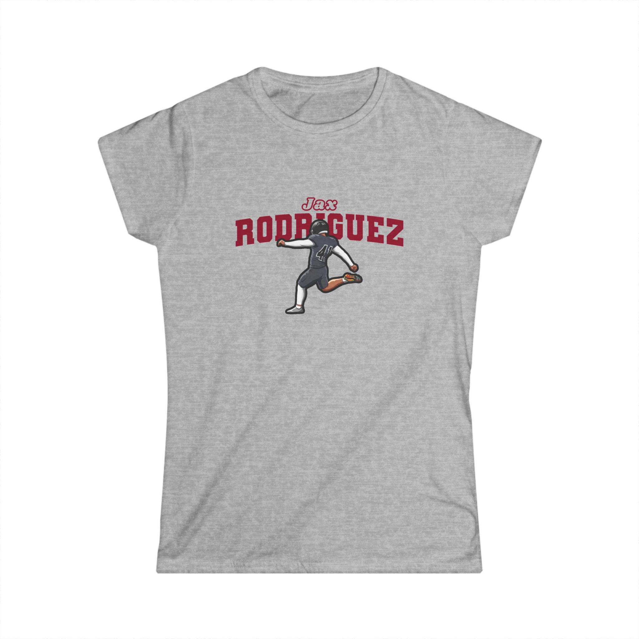 Women's Softstyle Tee — character_name_arch in Grey