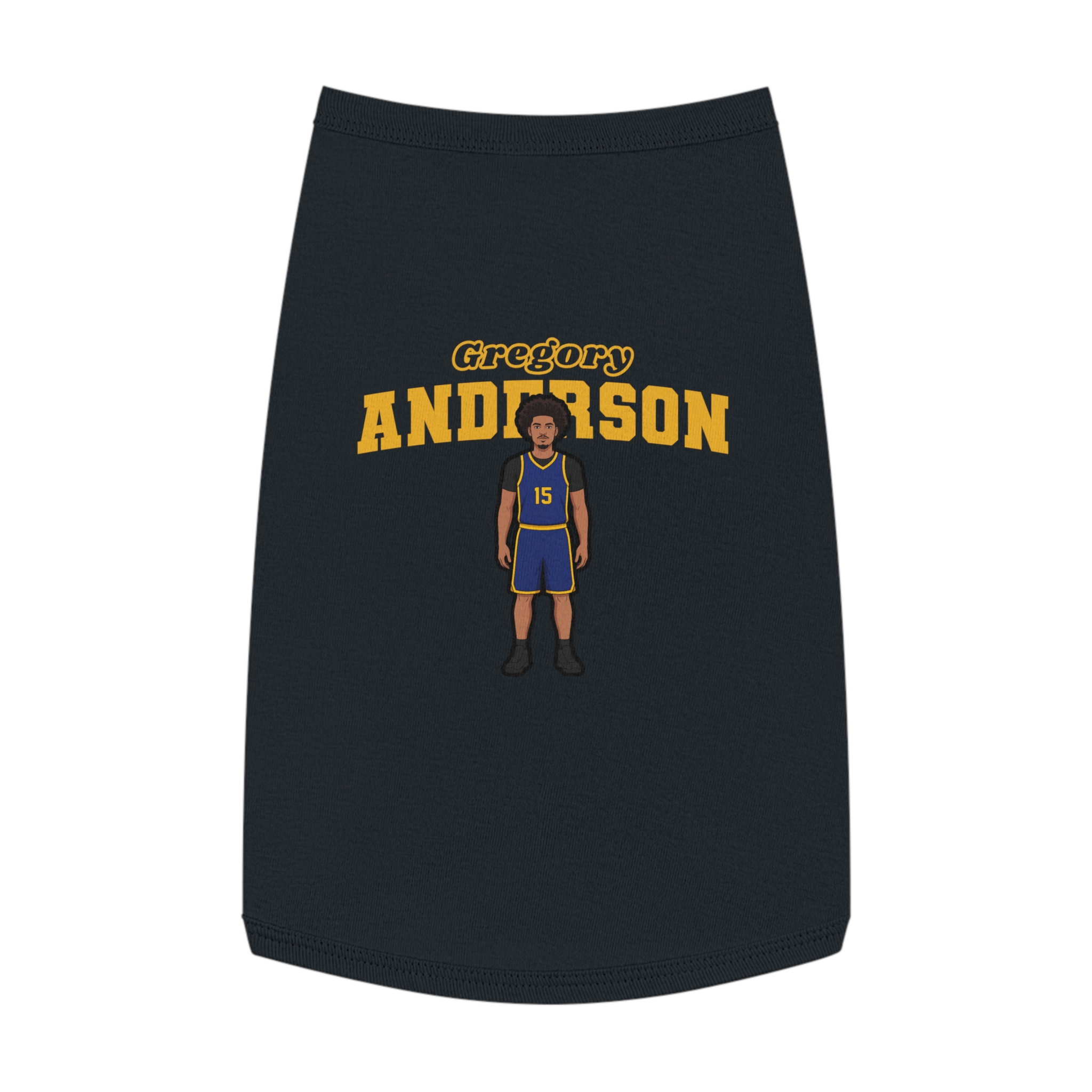 Pet Tank Top — character_name_arch in Black