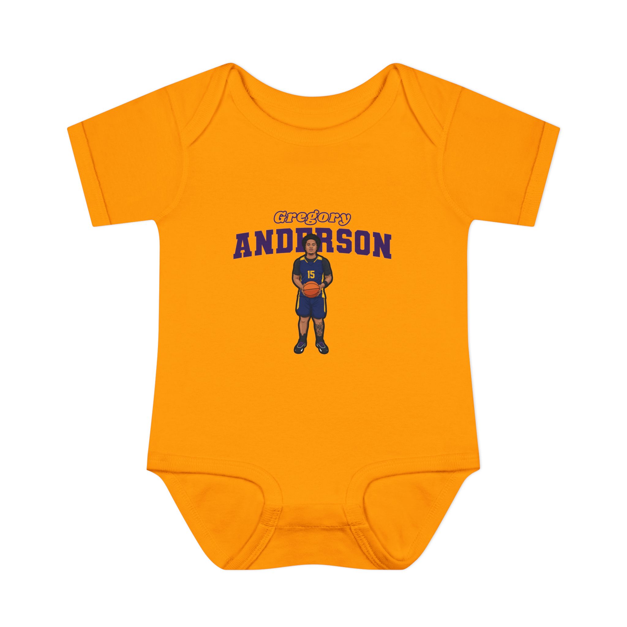 Baby Onesie — character_name_arch in Gold