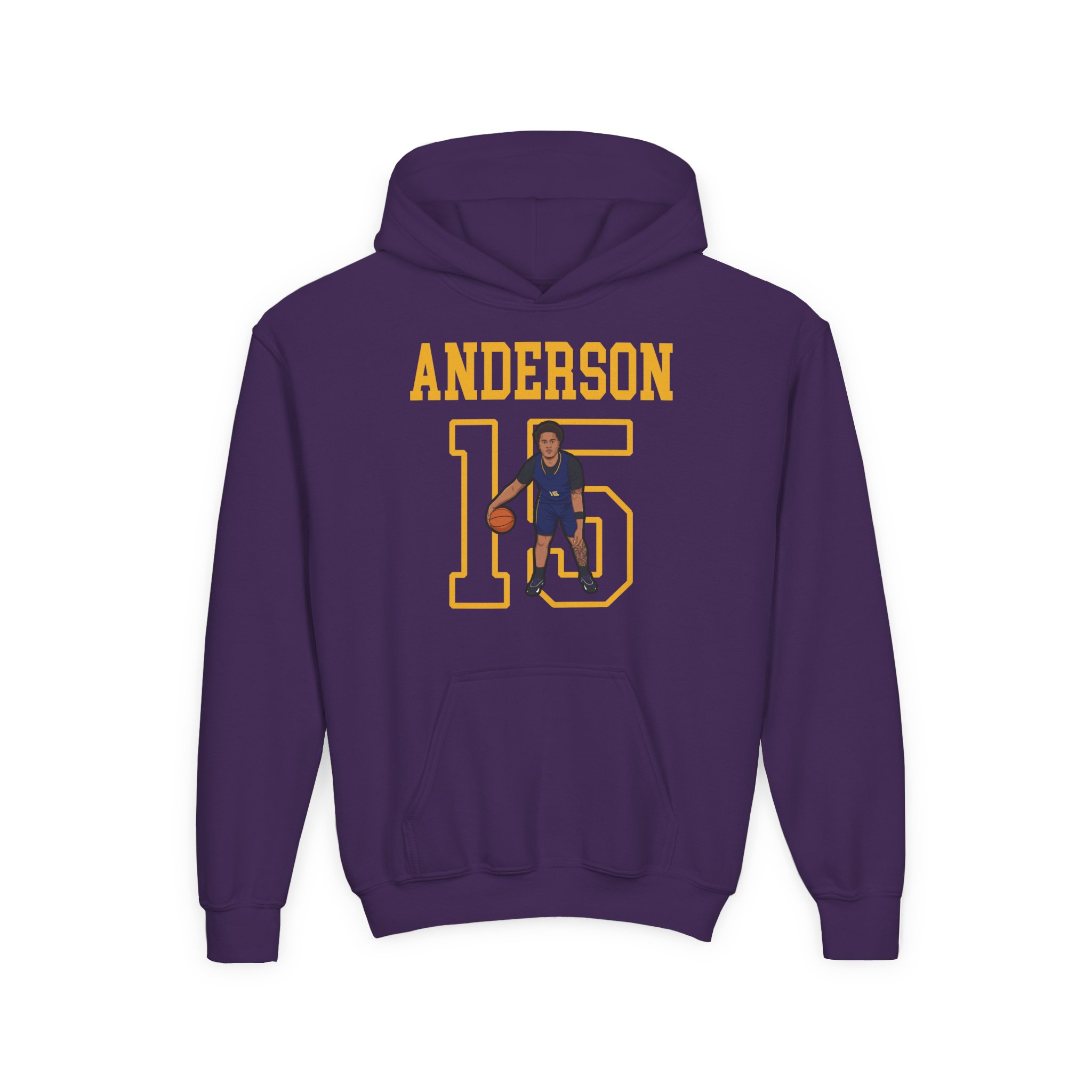 Youth Hoodie — character_shirsey in Purple