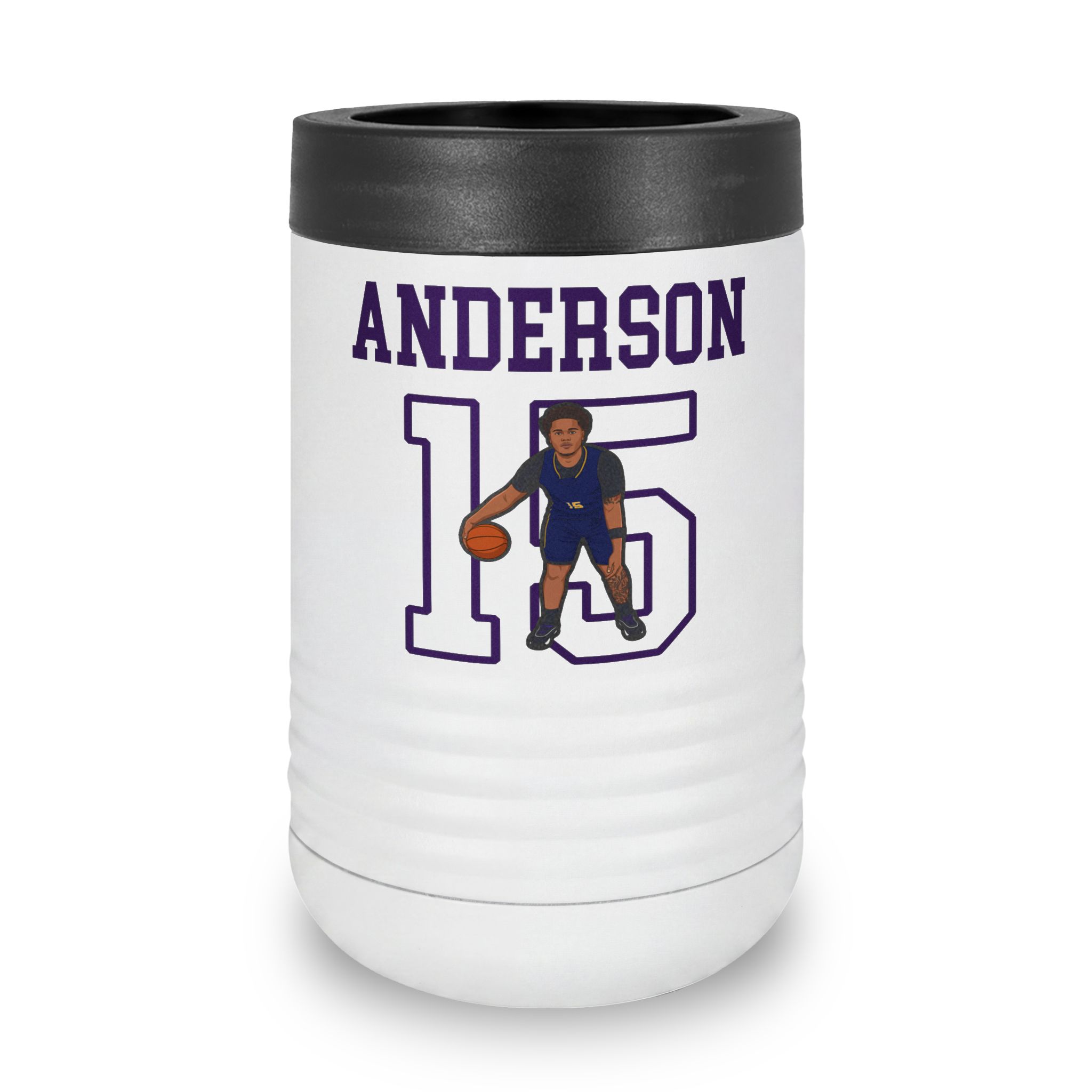 Stainless Can Cooler — character_shirsey in White