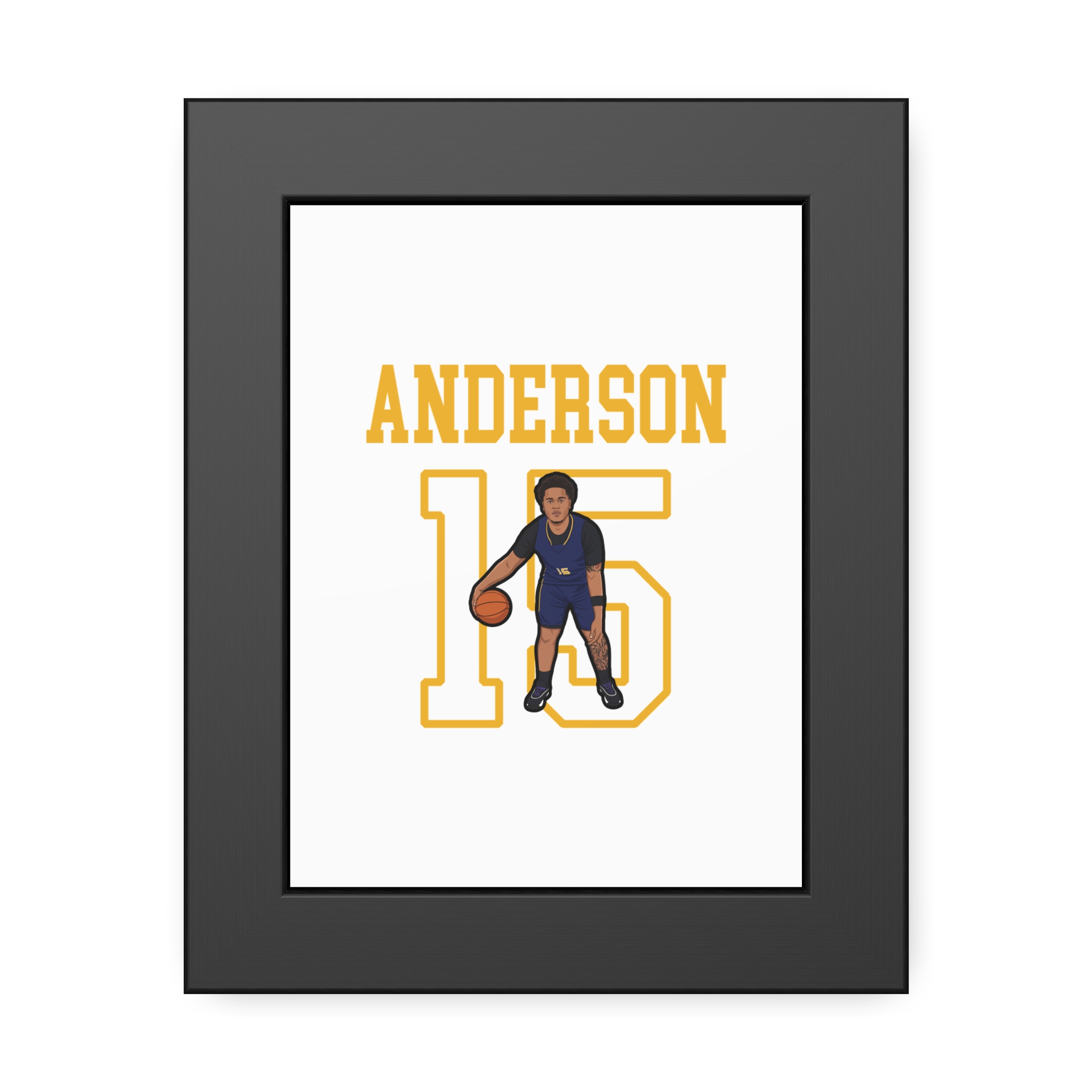 Framed Poster — character_shirsey in Black