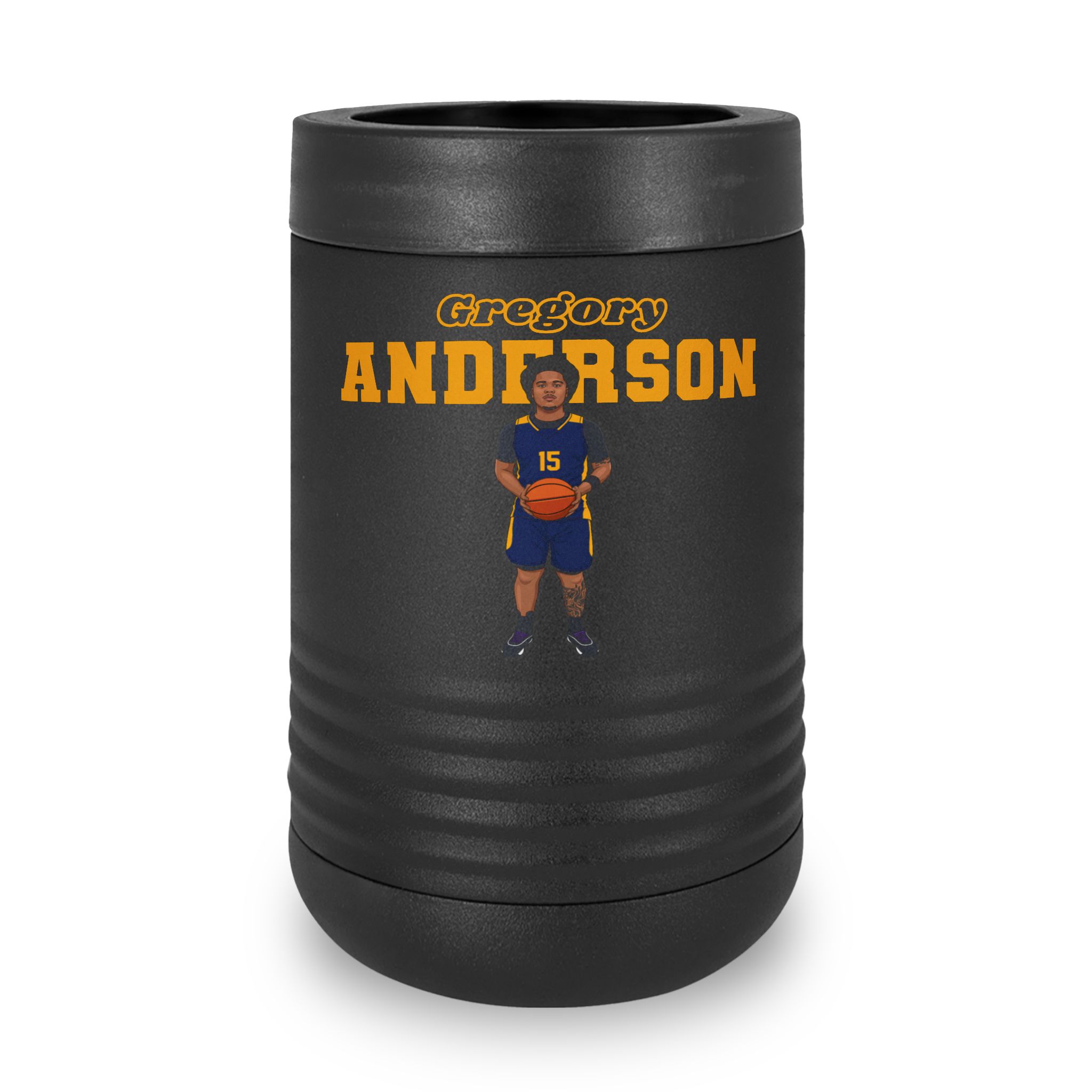 Stainless Can Cooler — character_name_arch in Black