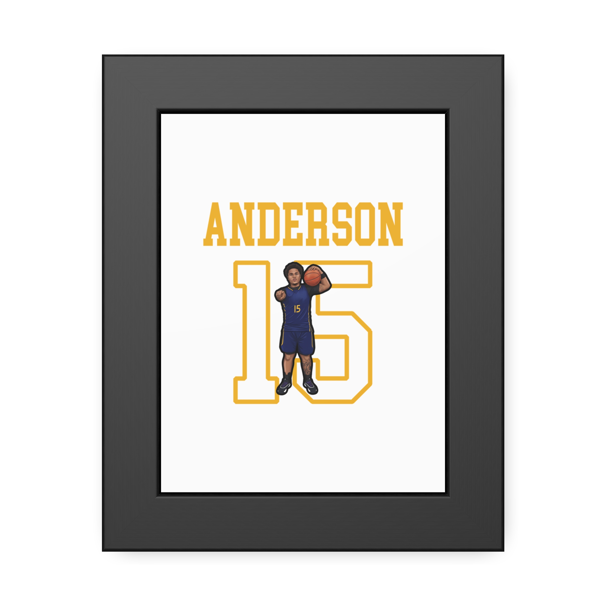 Framed Poster — character_shirsey in Black