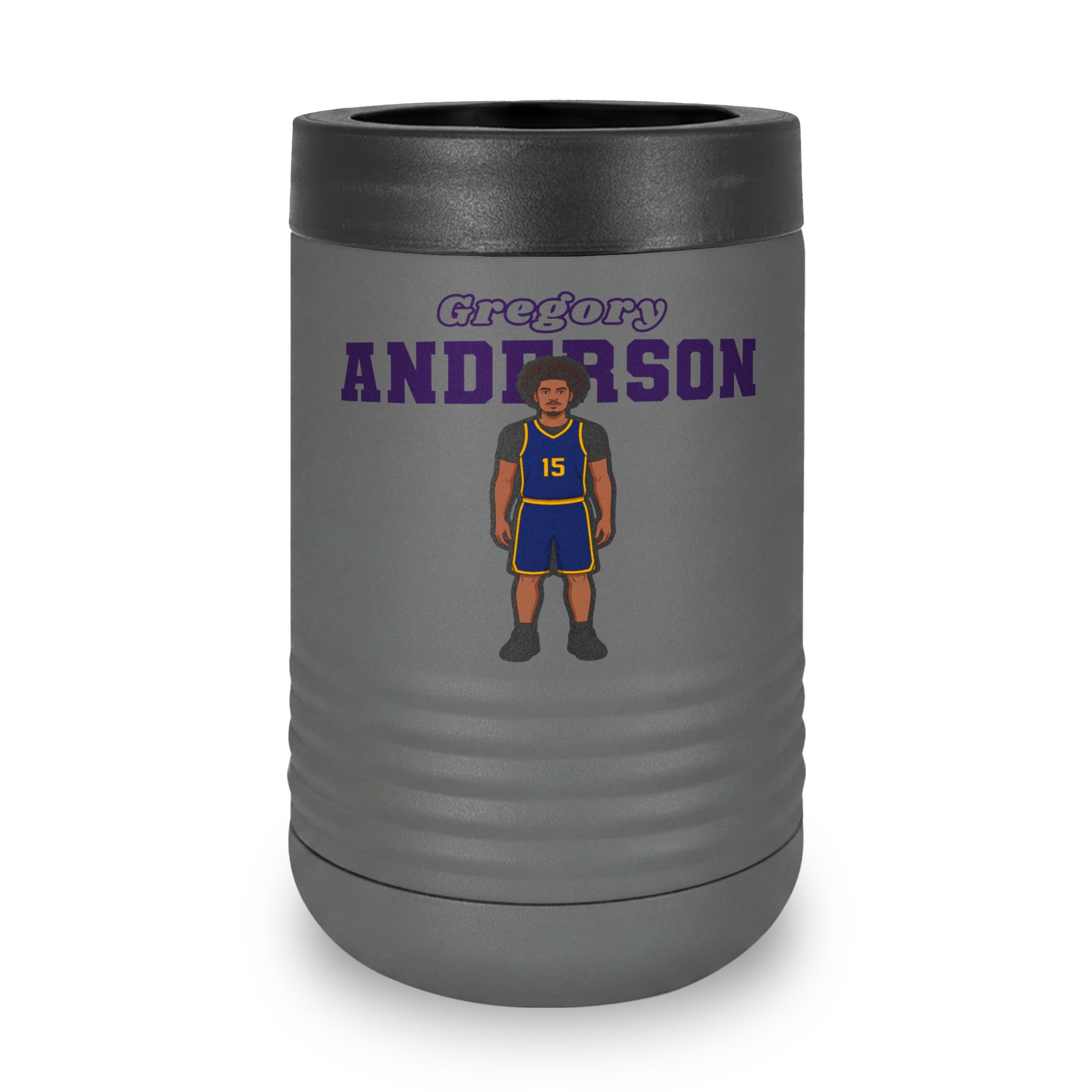 Stainless Can Cooler — character_name_arch in Grey