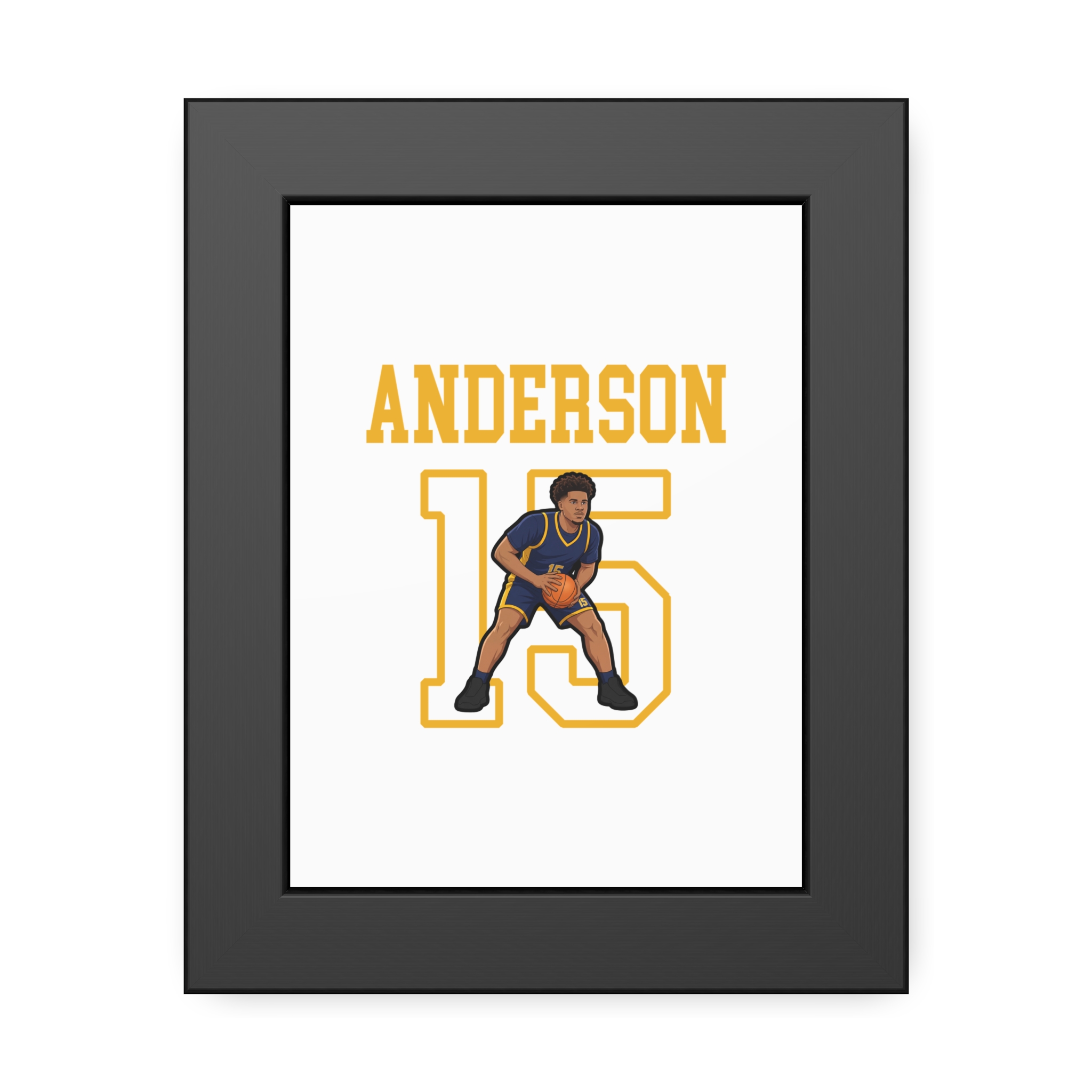 Framed Poster — character_shirsey in Black