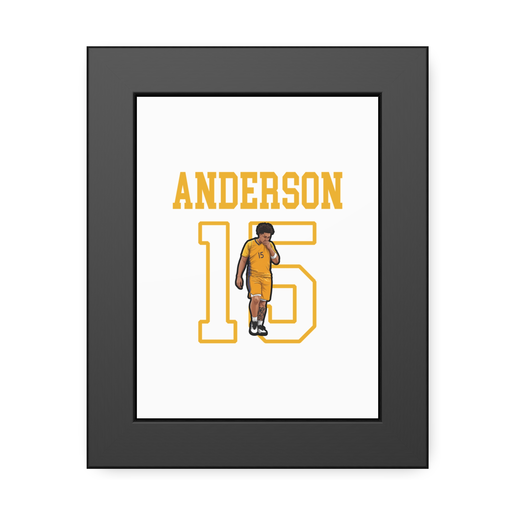 Framed Poster — character_shirsey in Black