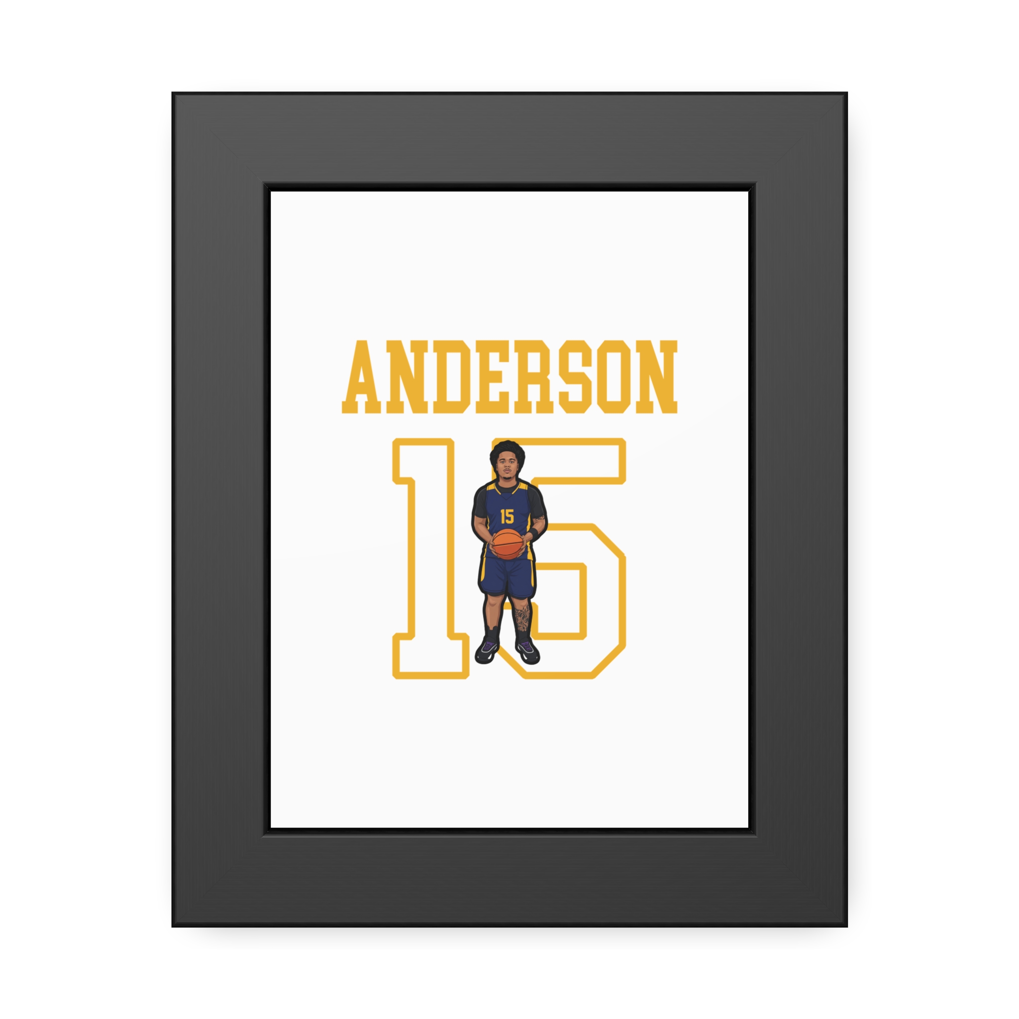 Framed Poster — character_shirsey in Black