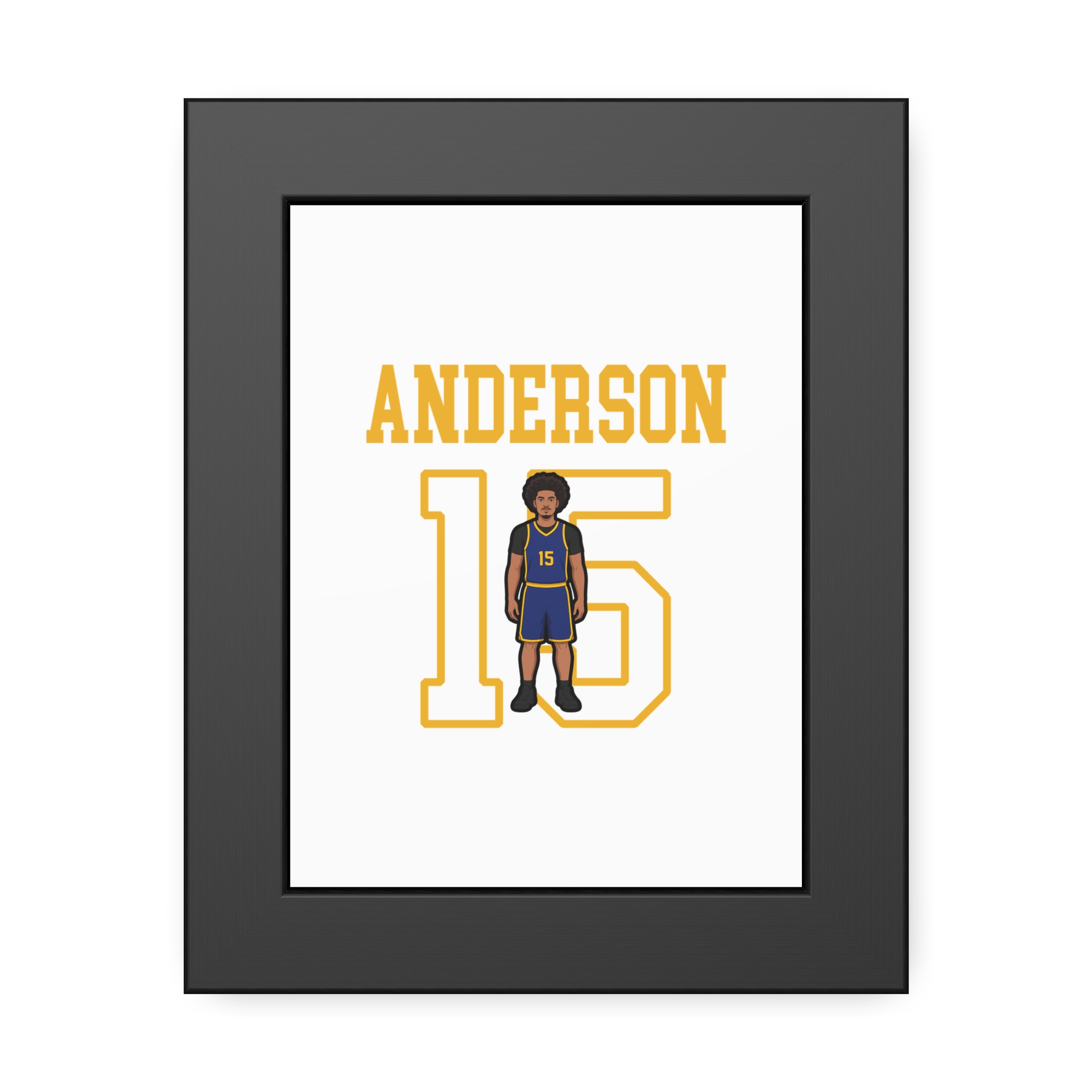 Framed Poster — character_shirsey in Black