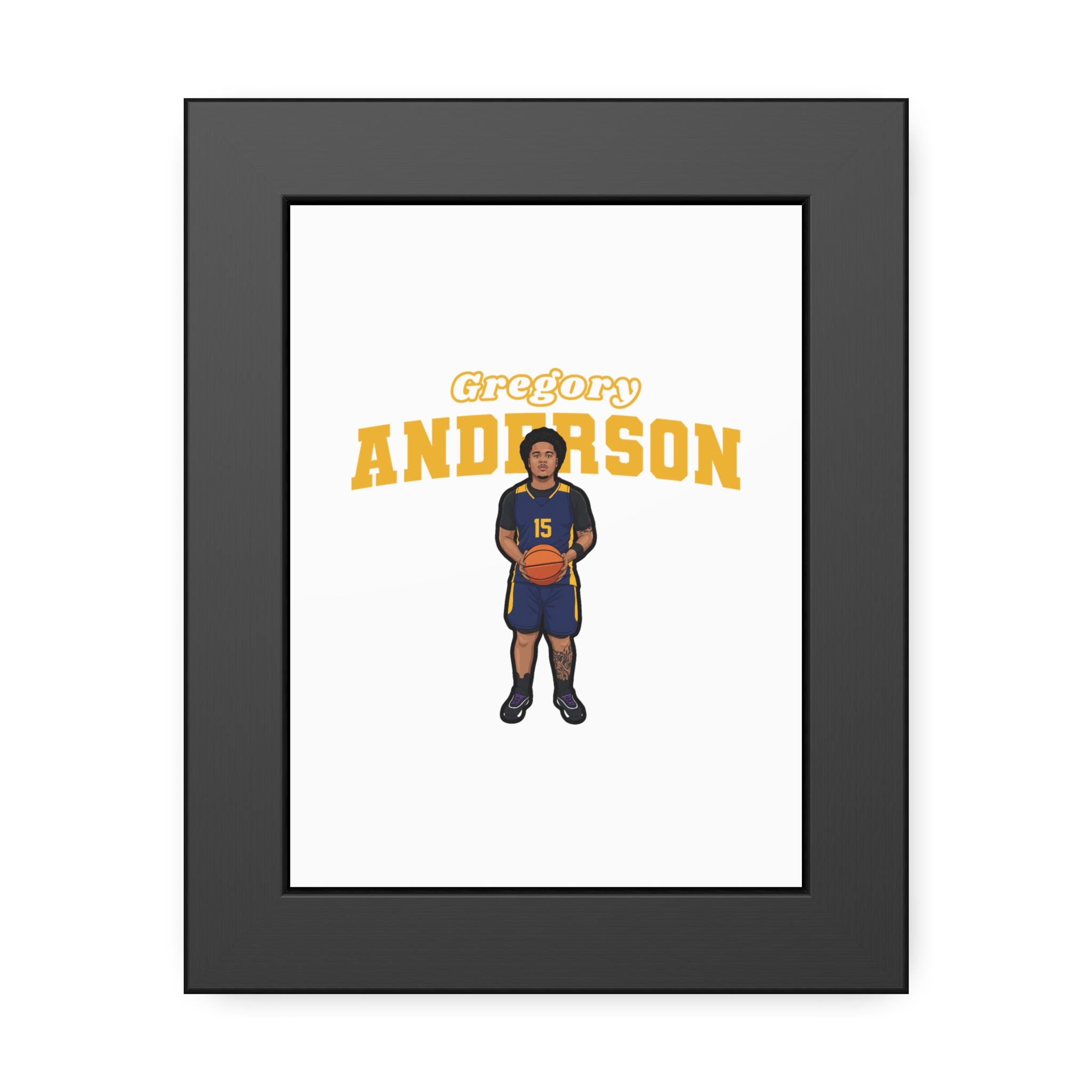 Framed Poster — character_name_arch in Black