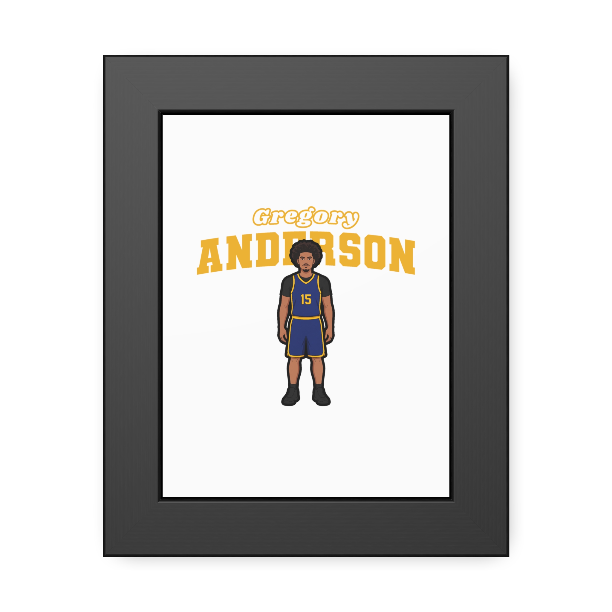 Framed Poster — character_name_arch in Black