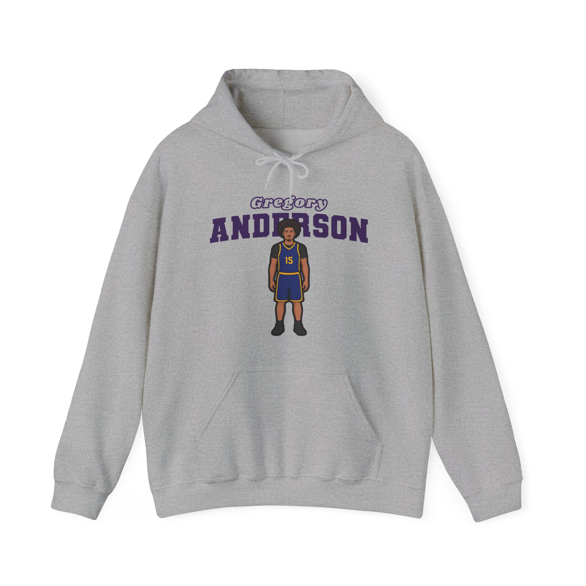 Hoodie — character_name_arch in Grey