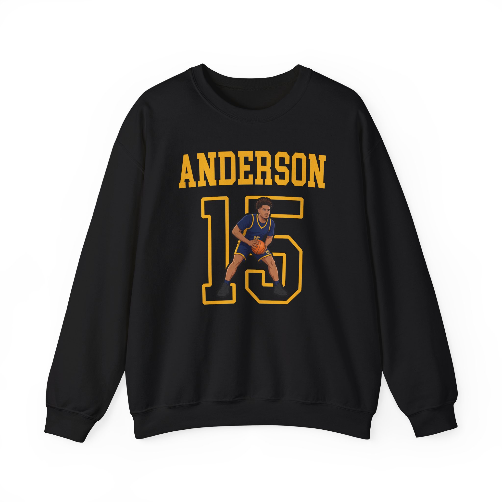 Crewneck Sweatshirt — character_shirsey in Black