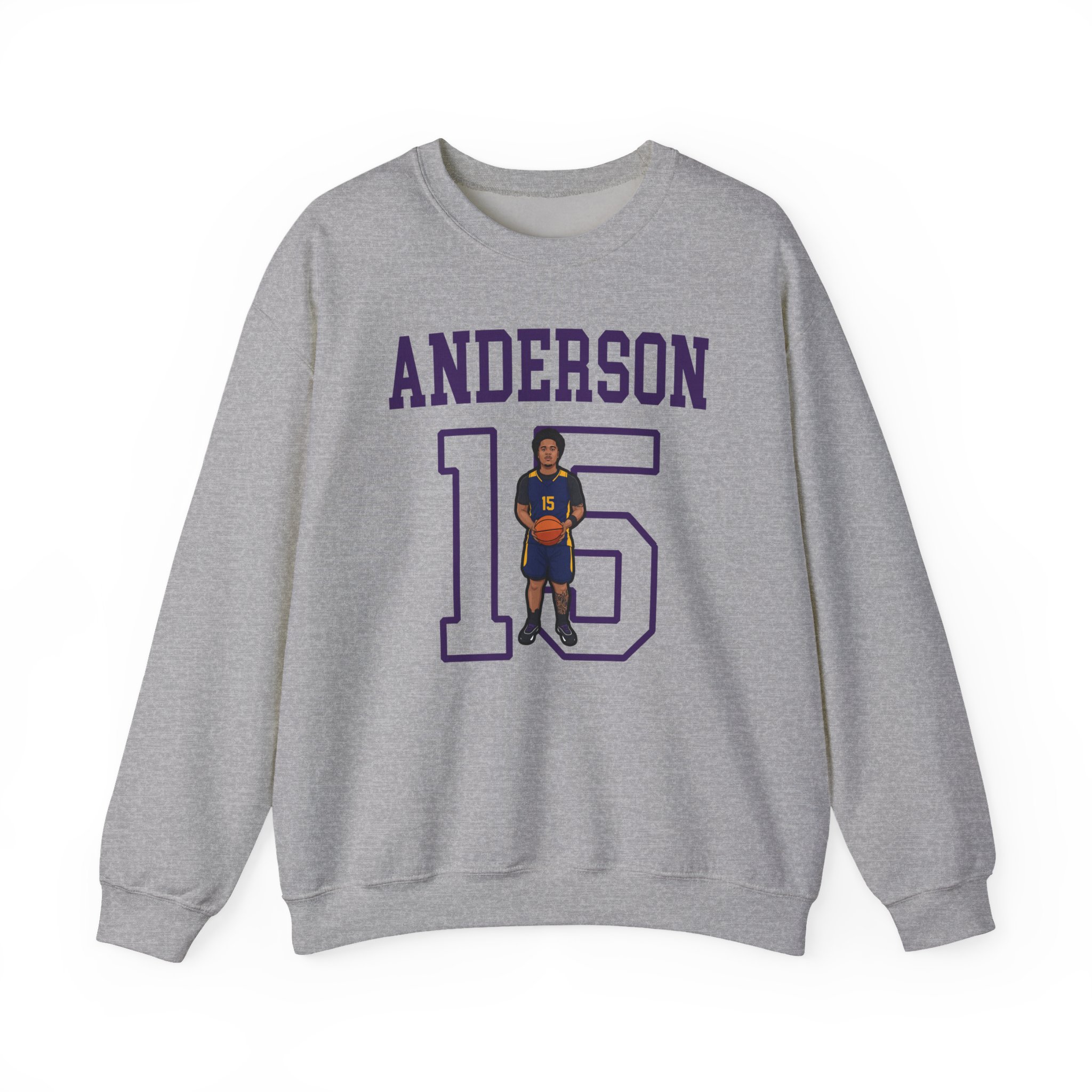 Crewneck Sweatshirt — character_shirsey in Grey