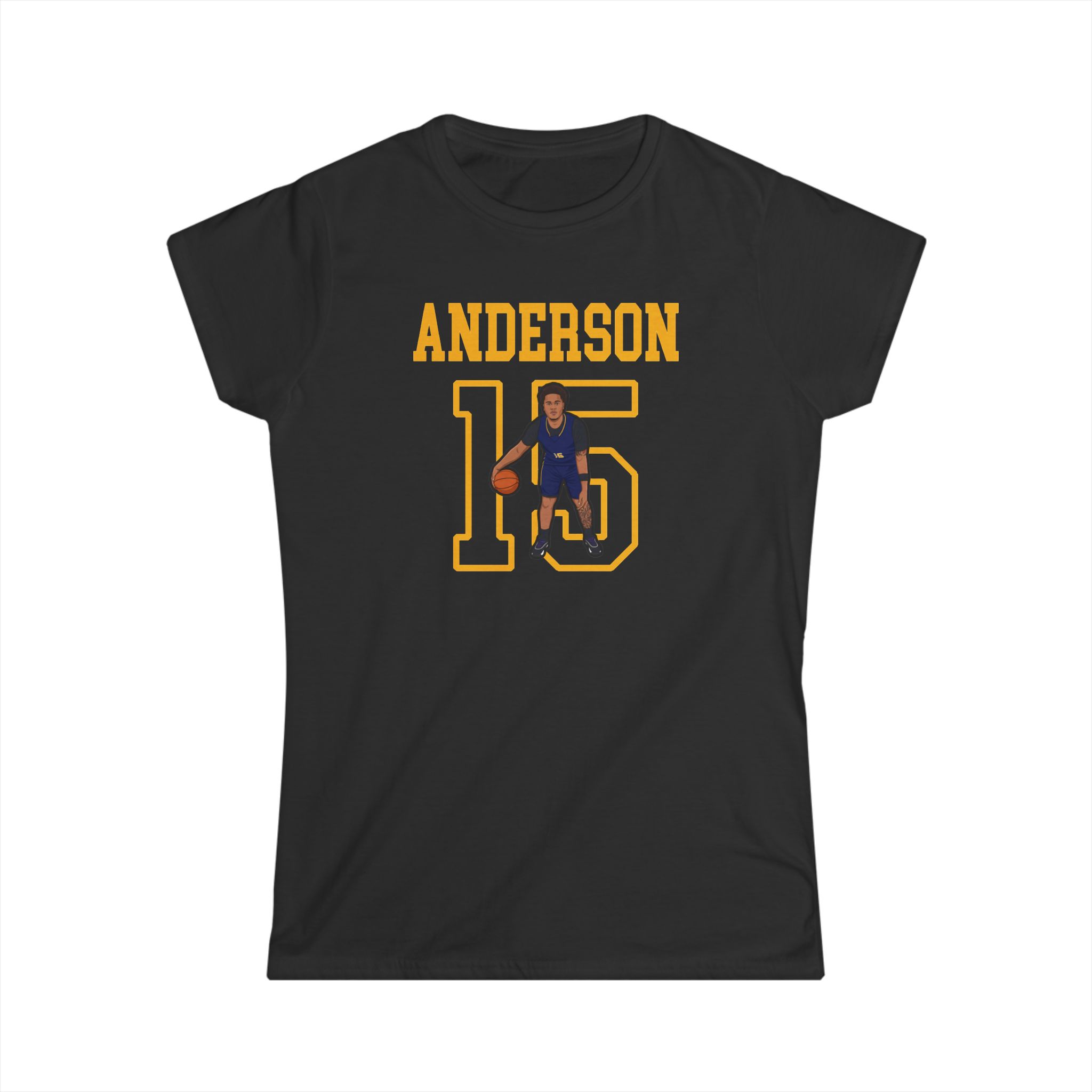 Women's Softstyle Tee — character_shirsey in Black