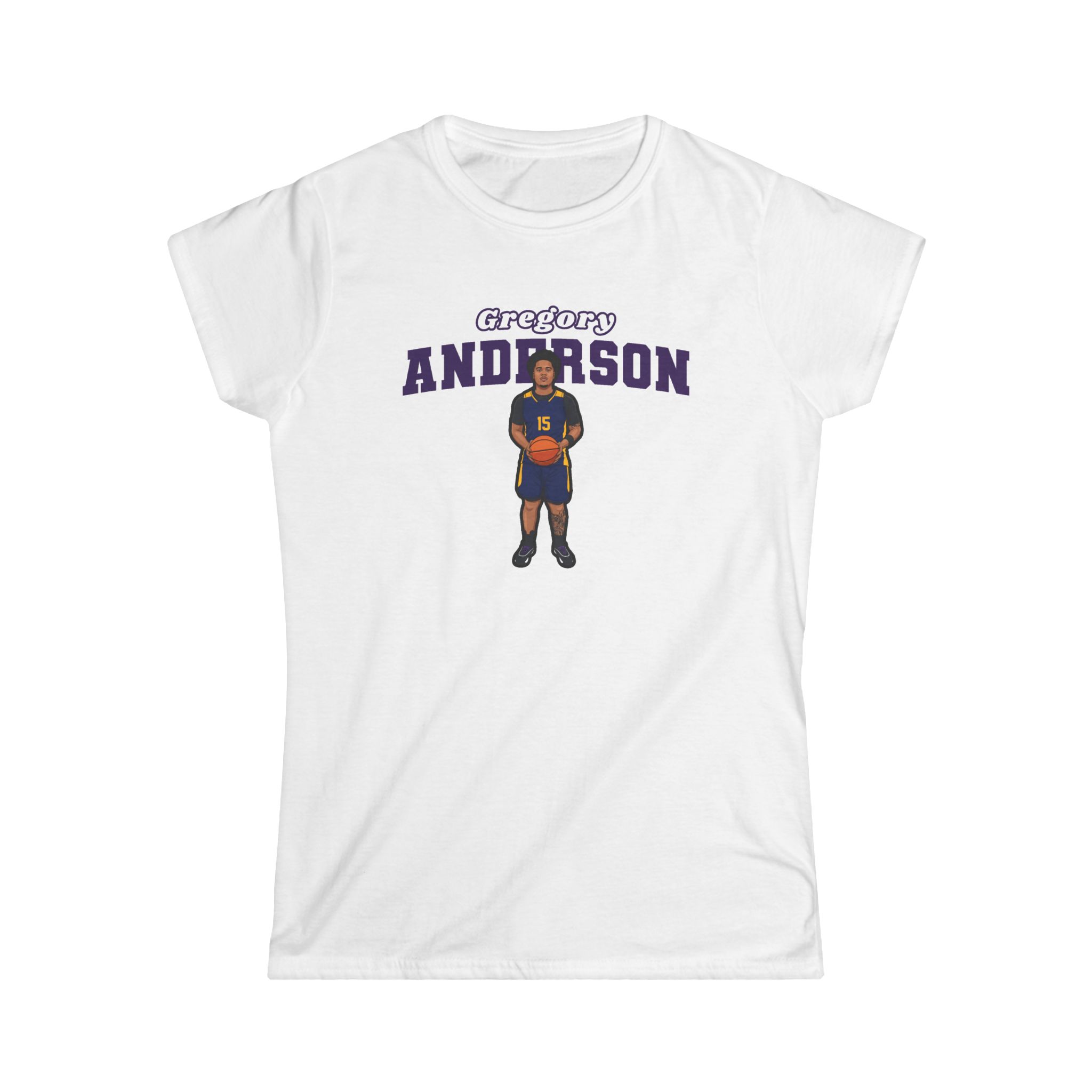 Women's Softstyle Tee — character_name_arch in White