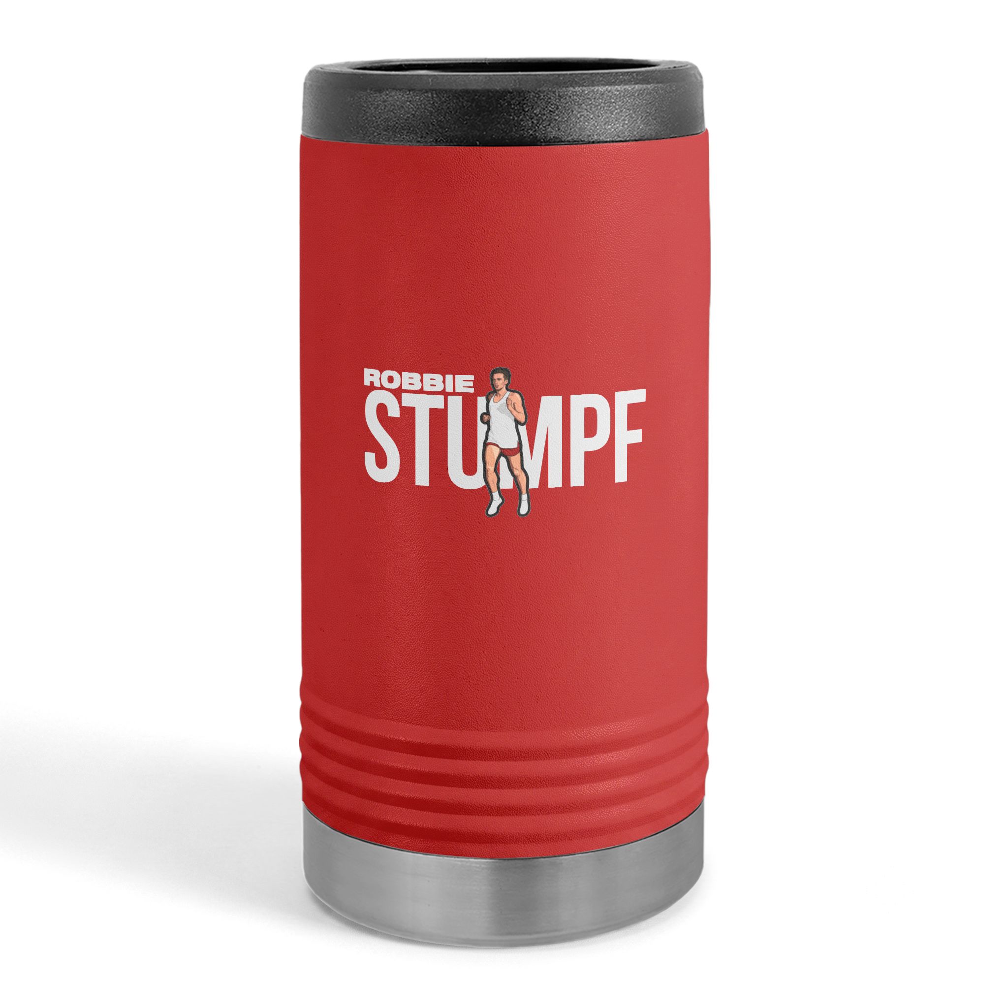 Slim Stainless Can Cooler — character_player_name in Red