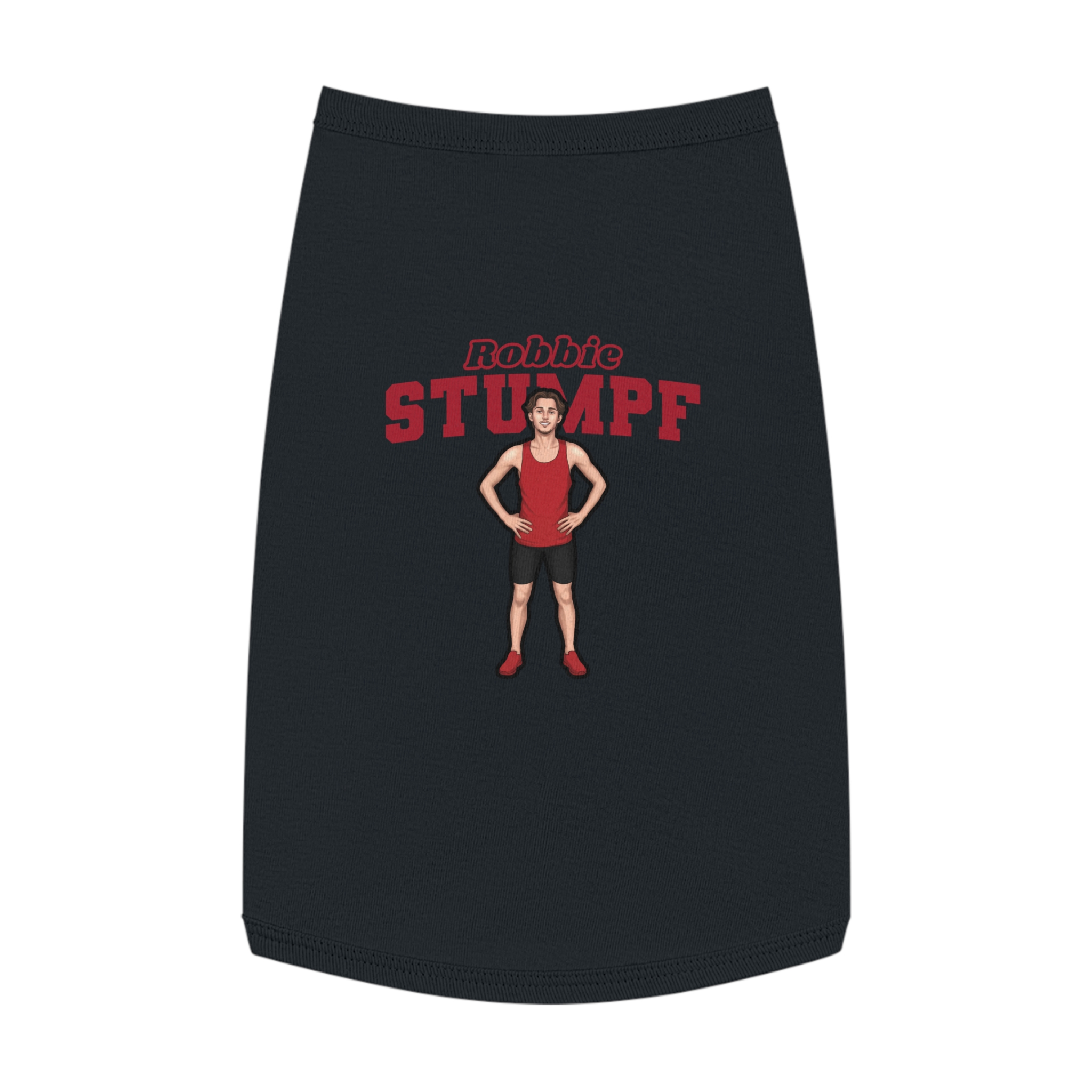 Pet Tank Top — character_name_arch in Black