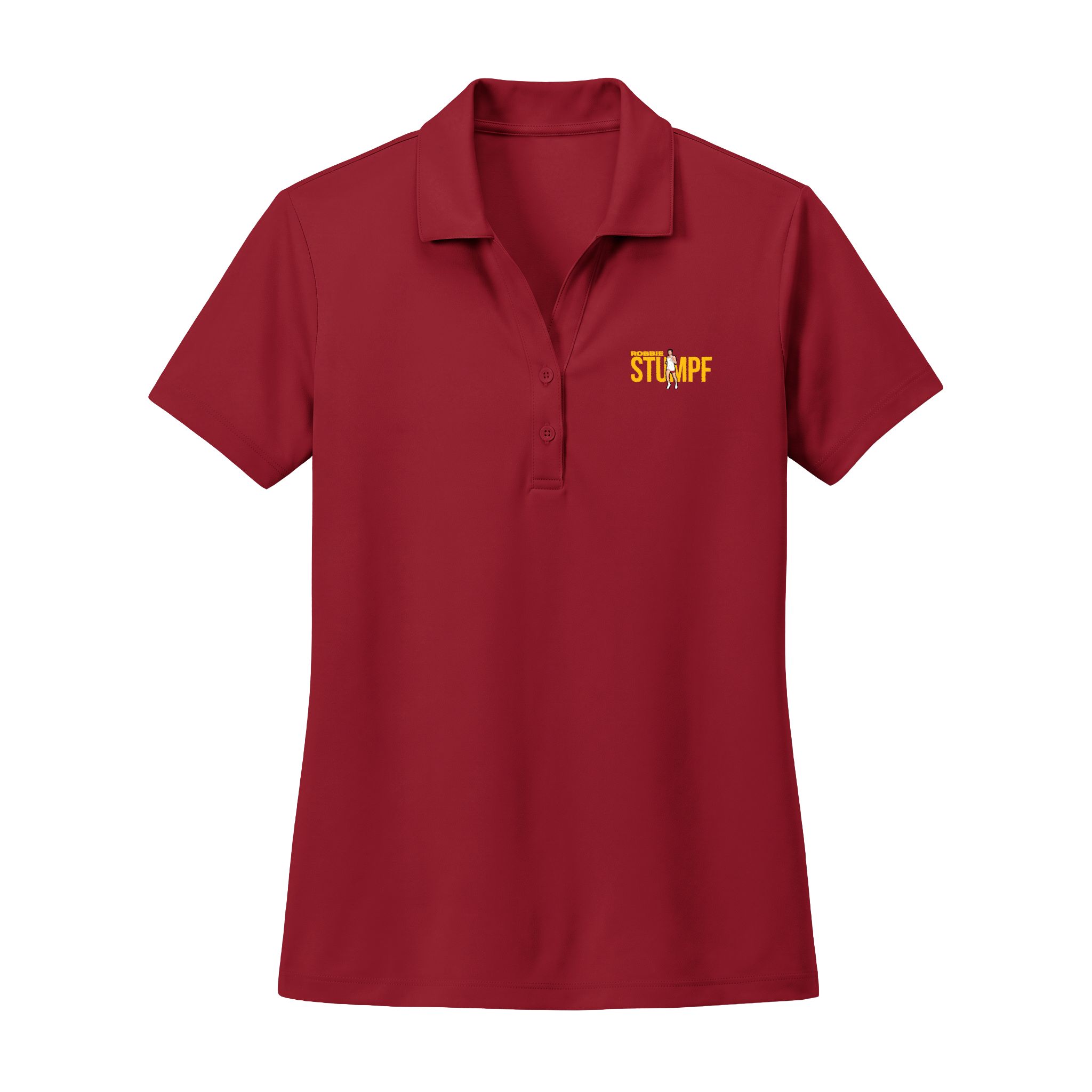 Women's Polo — character_player_name in Red