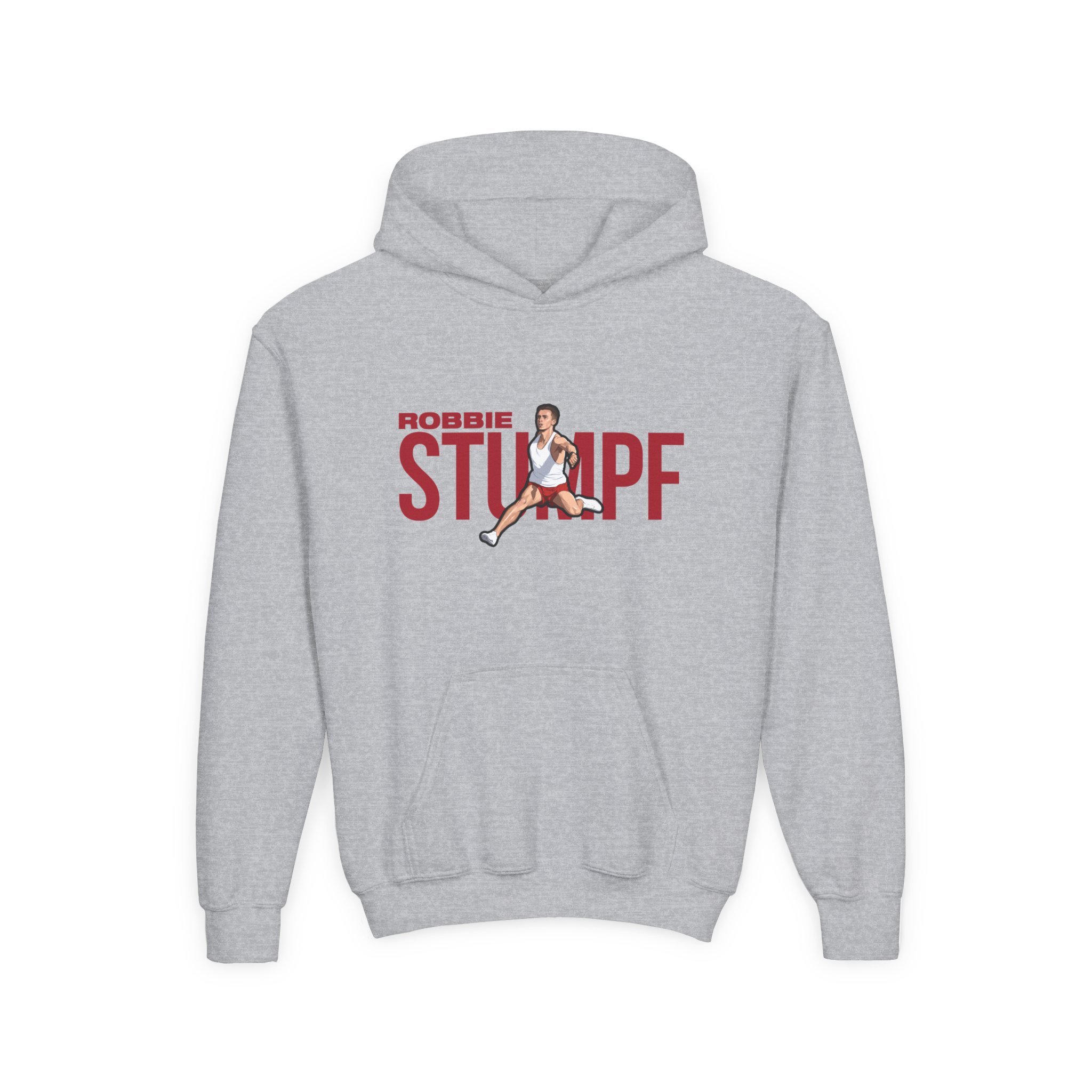 Youth Hoodie — character_player_name in Grey