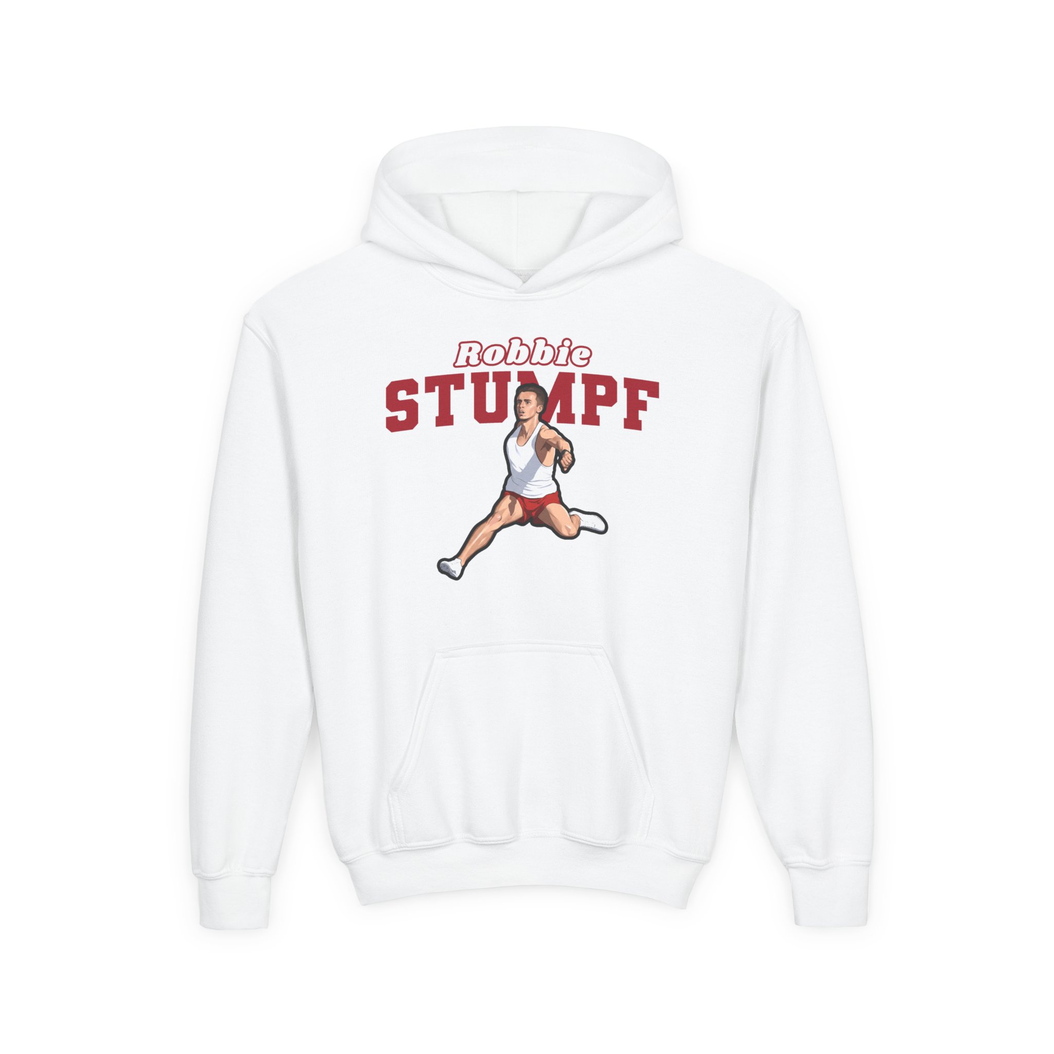 Youth Hoodie — character_name_arch in White