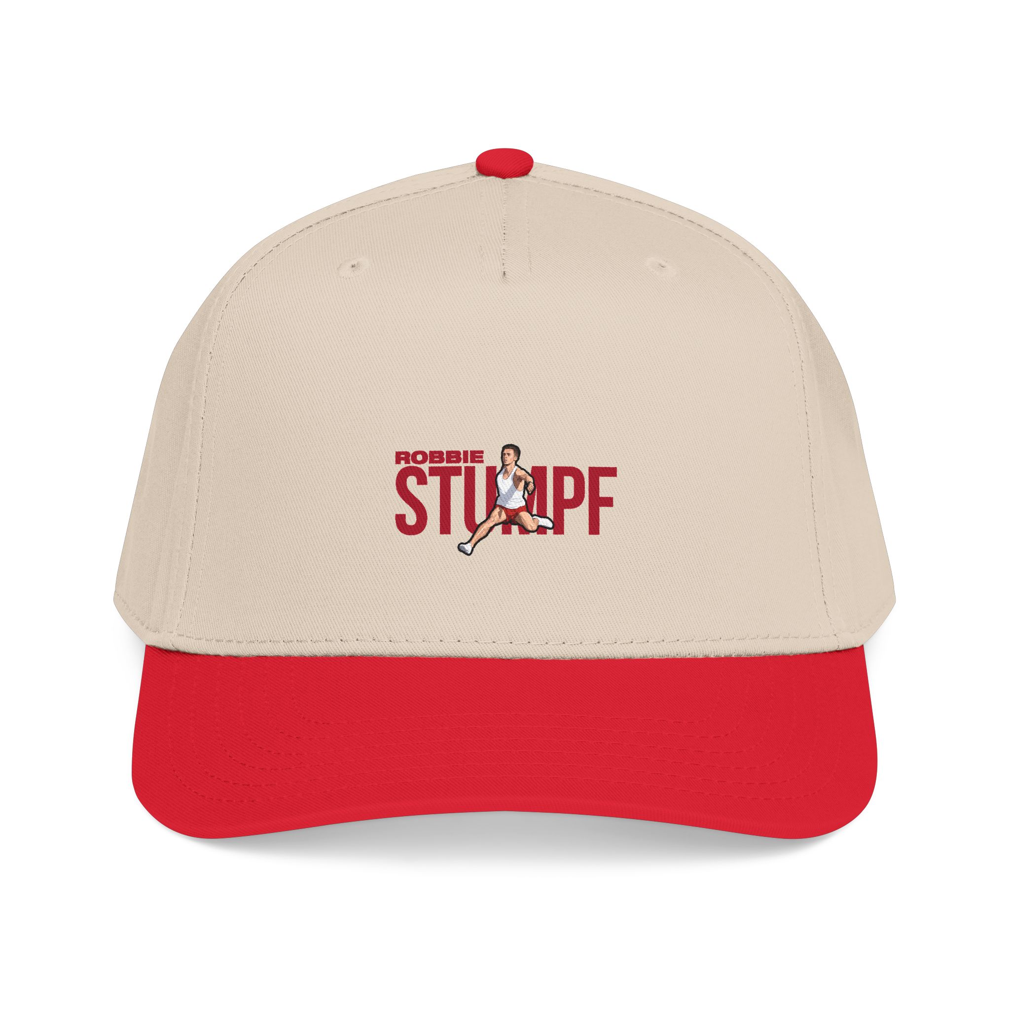 Baseball Cap — character_player_name in Red / Natural