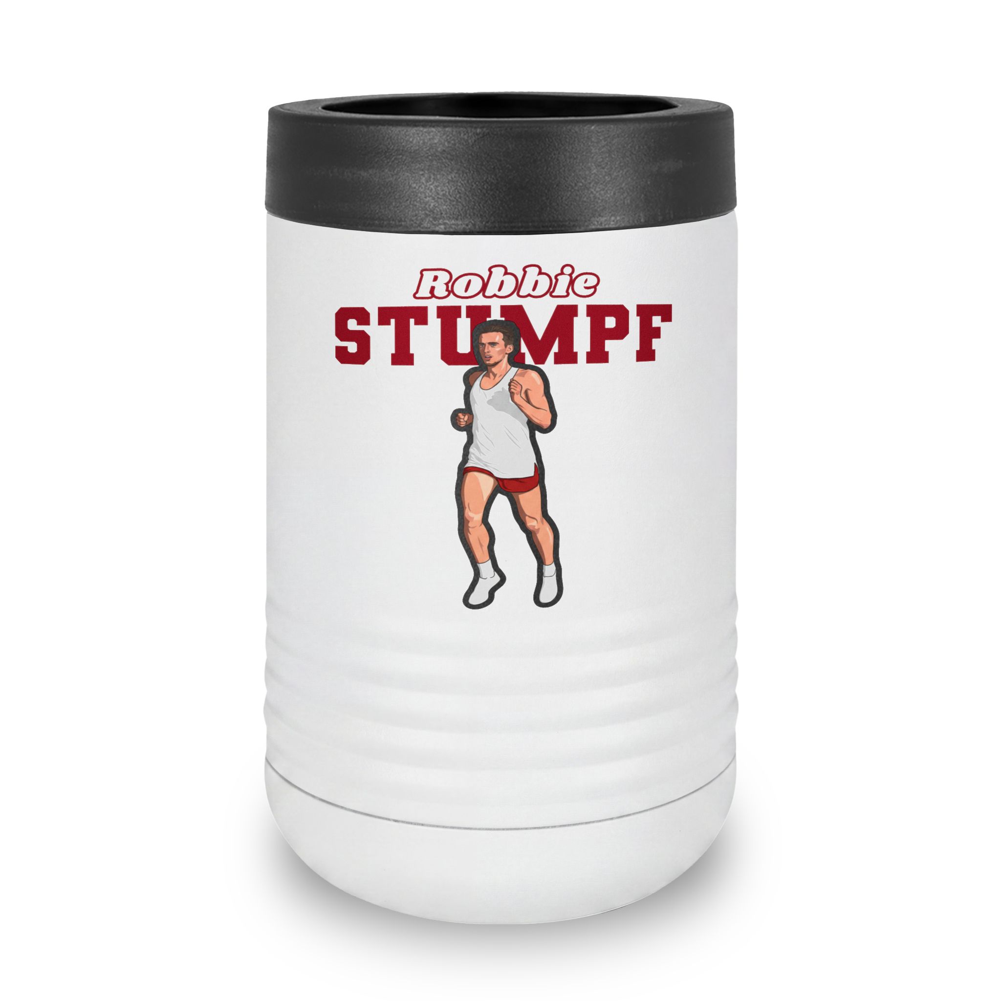 Stainless Can Cooler — character_name_arch in White