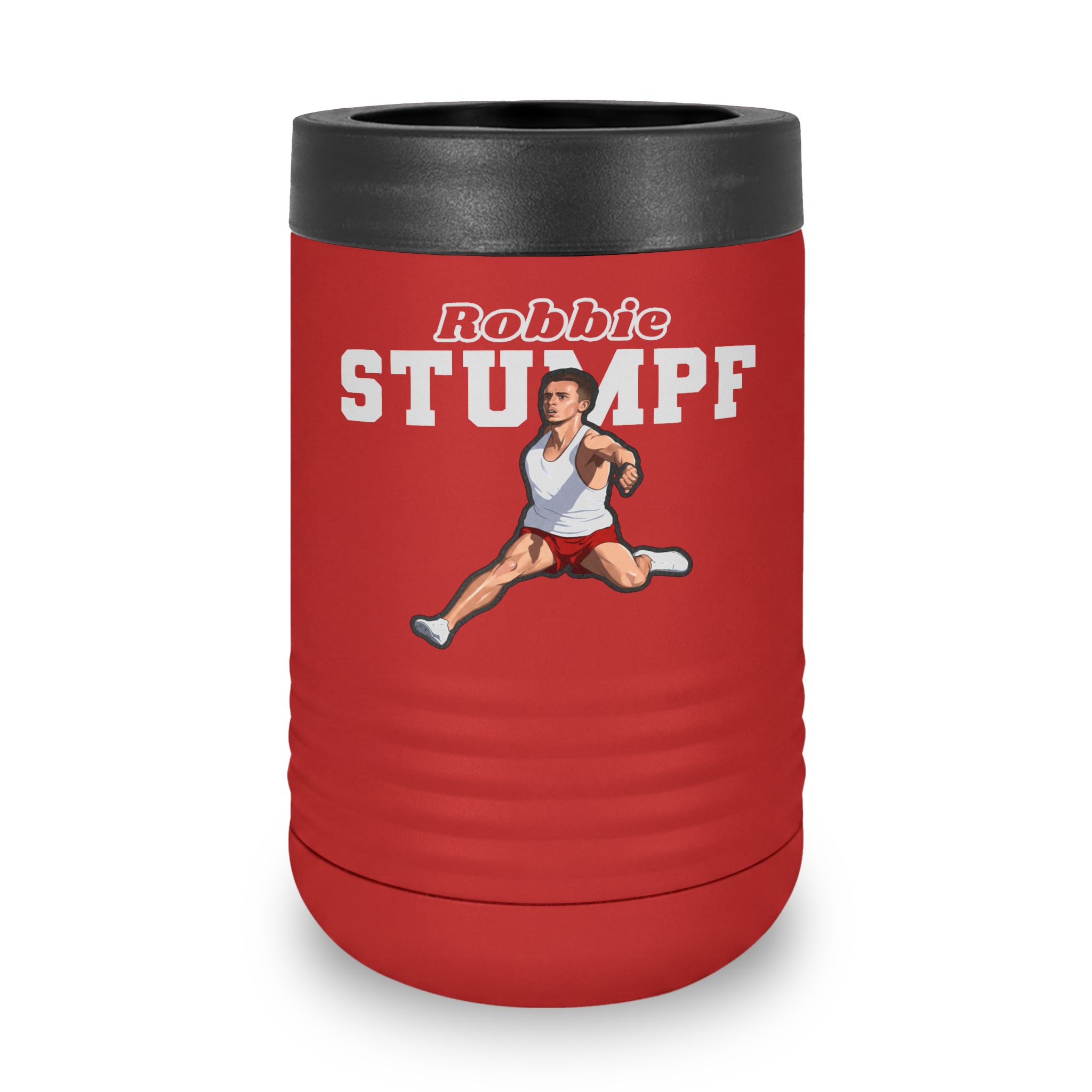 Stainless Can Cooler — character_name_arch in Red