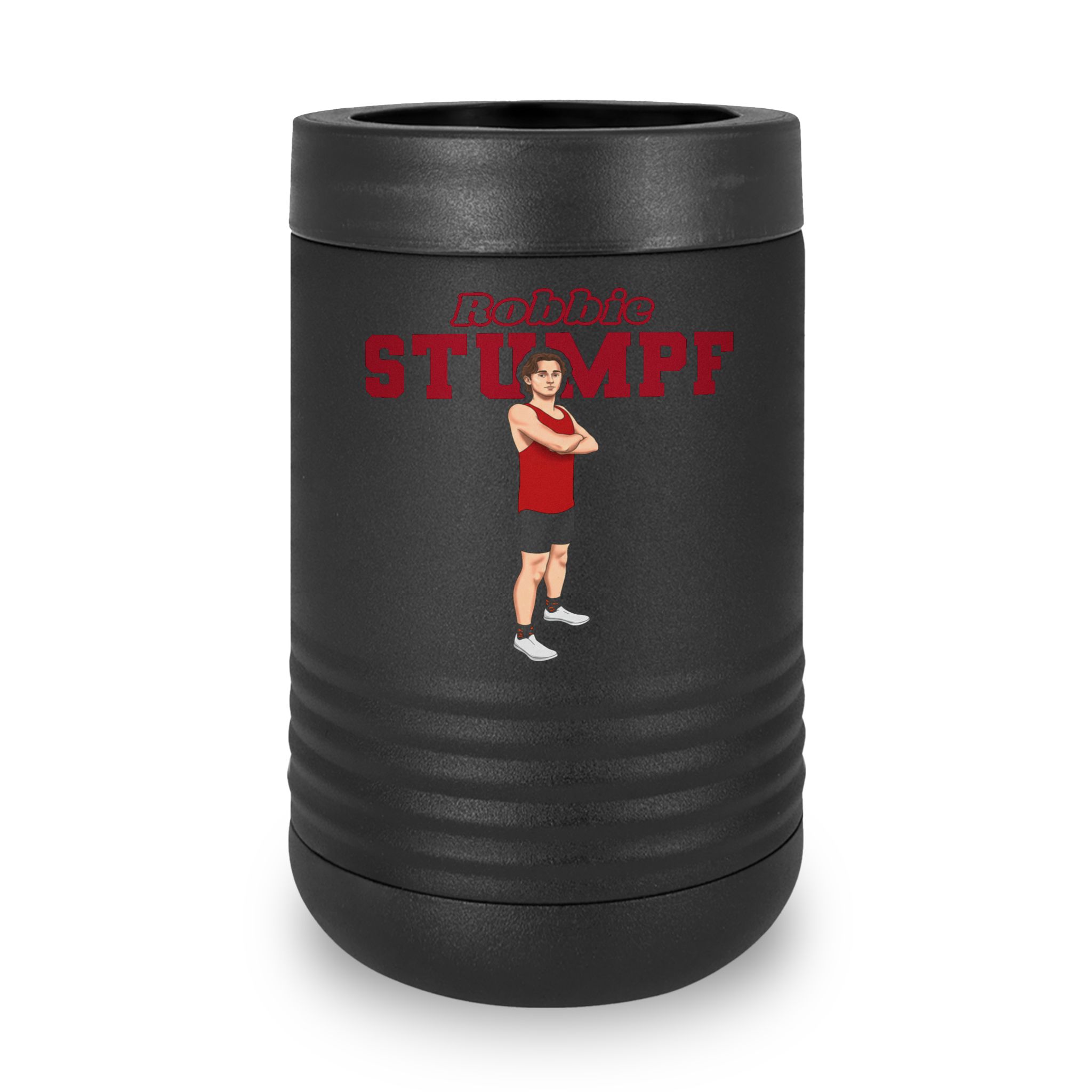 Stainless Can Cooler — character_name_arch in Black