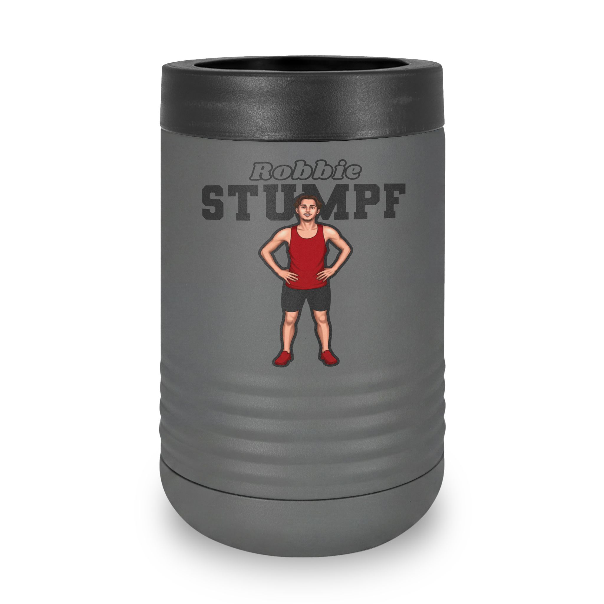 Stainless Can Cooler — character_name_arch in Grey