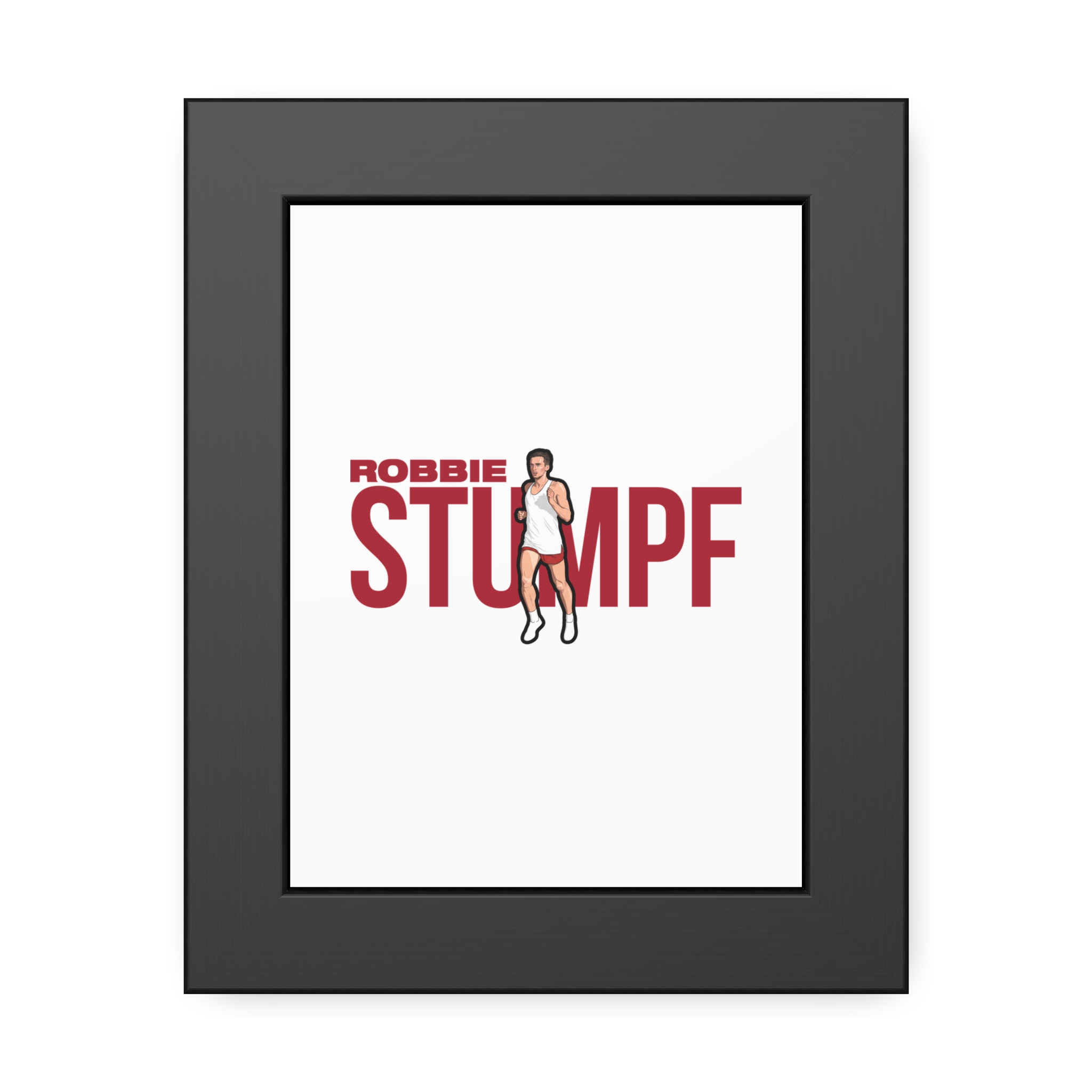 Framed Poster — character_player_name in Black