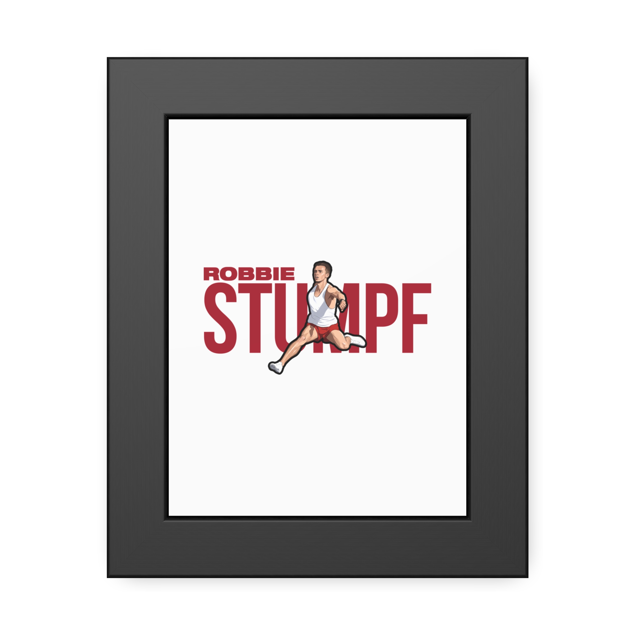 Framed Poster — character_player_name in Black