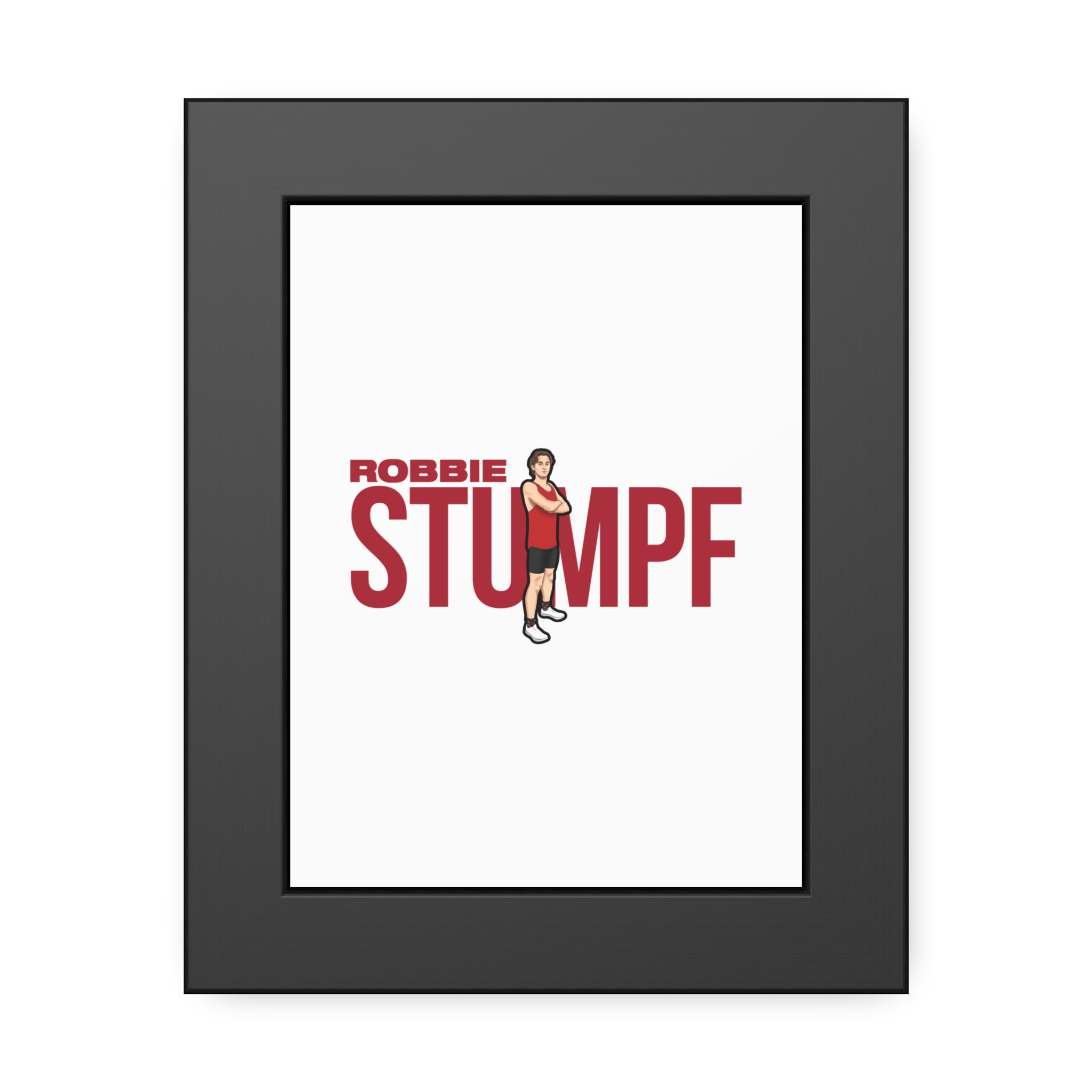 Framed Poster — character_player_name in Black