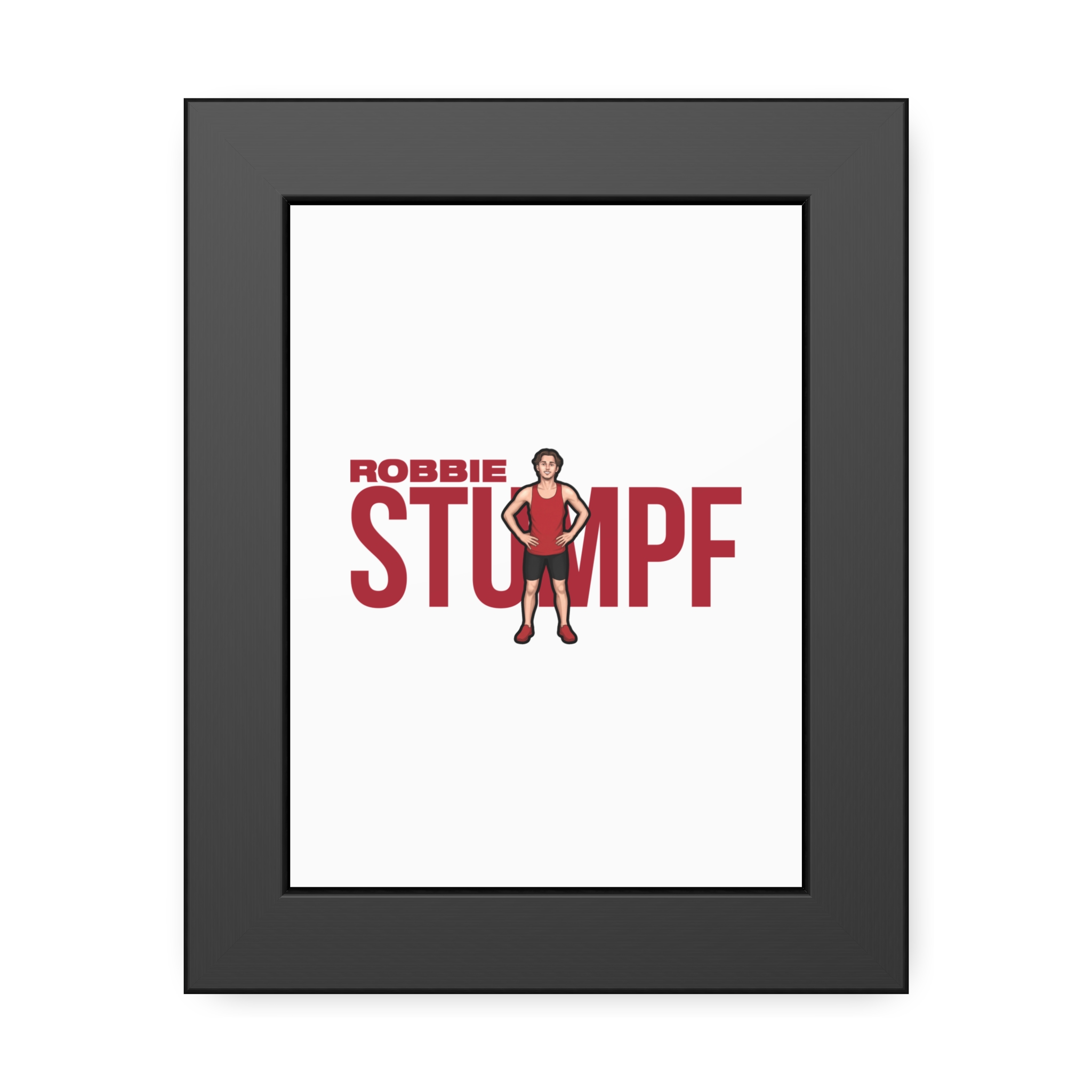 Framed Poster — character_player_name in Black